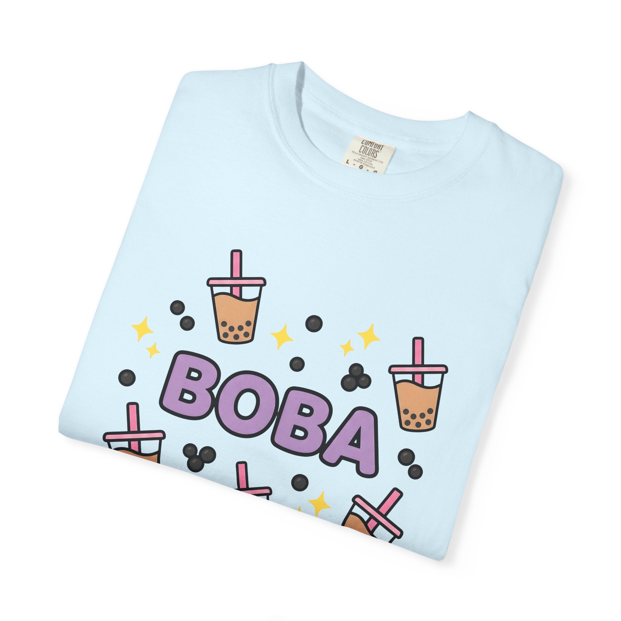Boba Tea Shirt Drinks Foodie Gift Women Kawaii Tee Bubble Tea T-Shirt Beverage Fan Cute Tshirt Food Graphic Cartoon Sparkles Tshirt