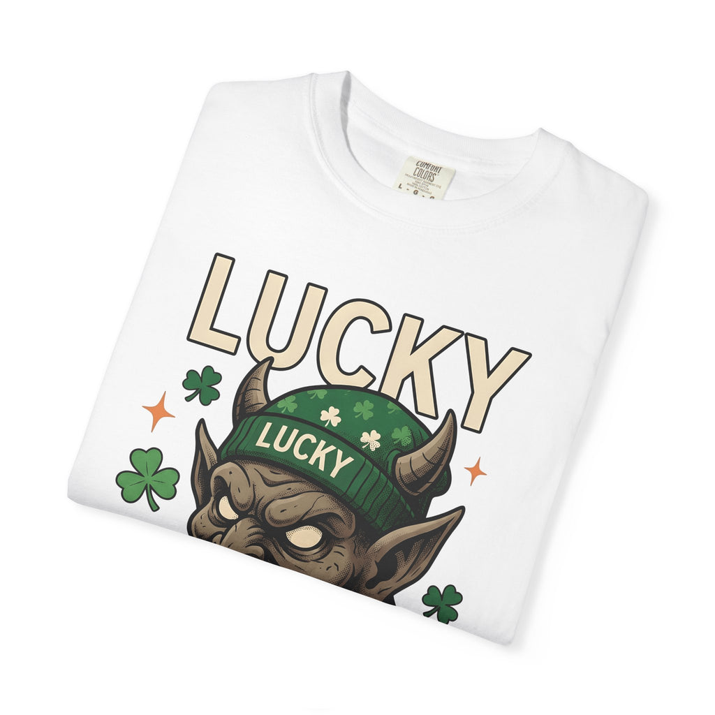 Goblin Head Shirt St Patrick's Day Fantasy Gift Women Tattoo Tee Imp T-Shirt Irish Fan Traditional Tshirt Mythical Graphic Vintage Shamrock