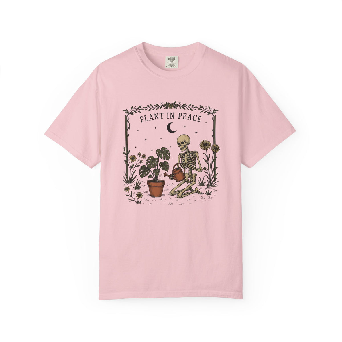 Skeleton Gardening Shirt Halloween Plant Unisex Gift Boho Tee Bones T-Shirt