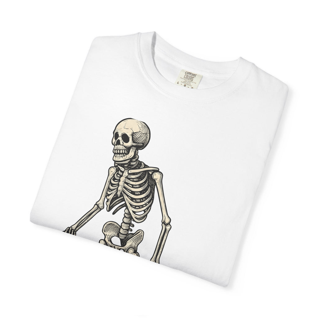Skeleton Bag Shirt Gothic Comedy Gift Women Distressed Tee Backpack T-Shirt Emo Fan Grunge Tshirt Humor Graphic Line Art Suitcase Tshirt