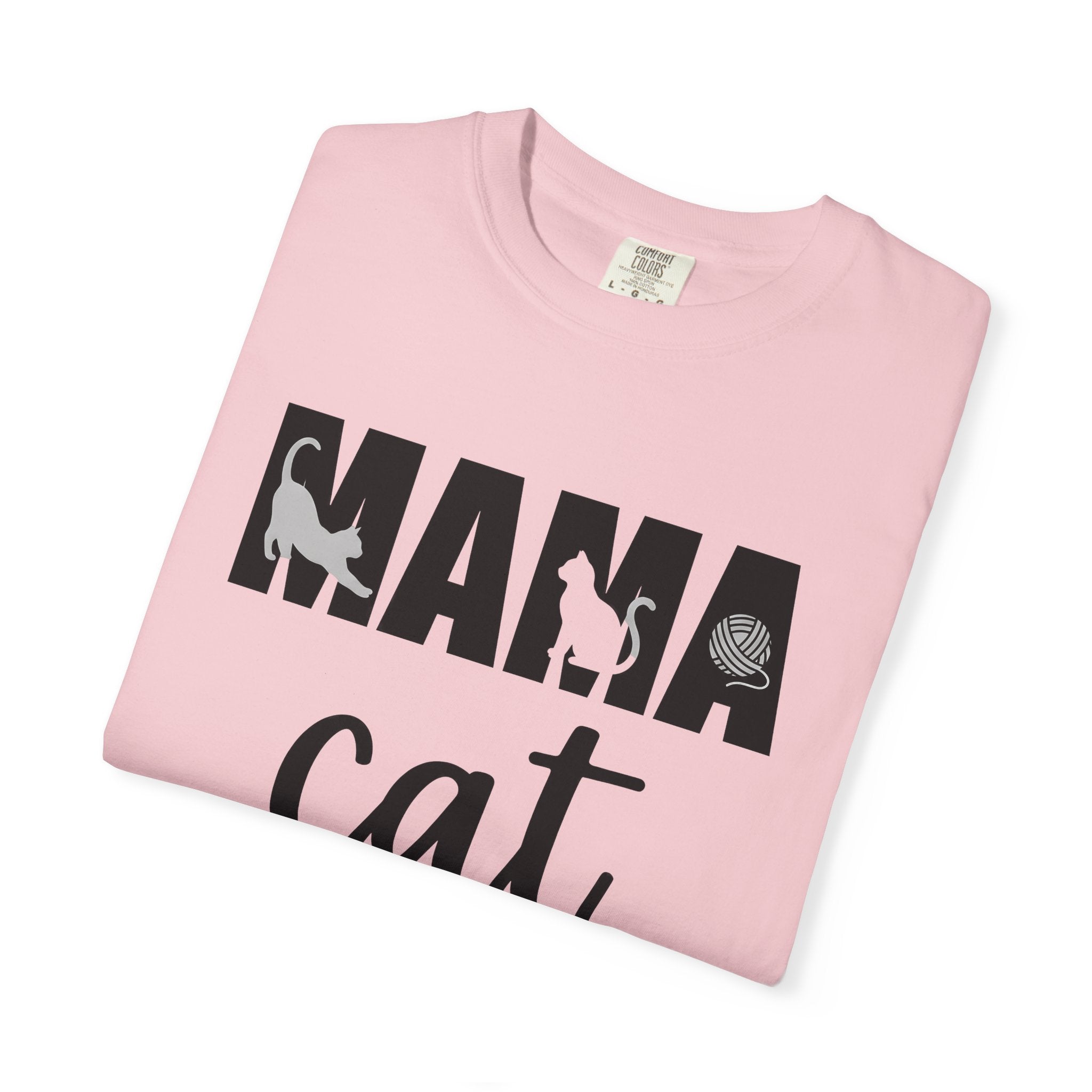 Cat Silhouette Shirt Cat Mom Pet Gift Women Bold Tee Kitten T-Shirt Cat Lady Fan Feline Tshirt Animal Graphic Minimalist Yarn Tshirt