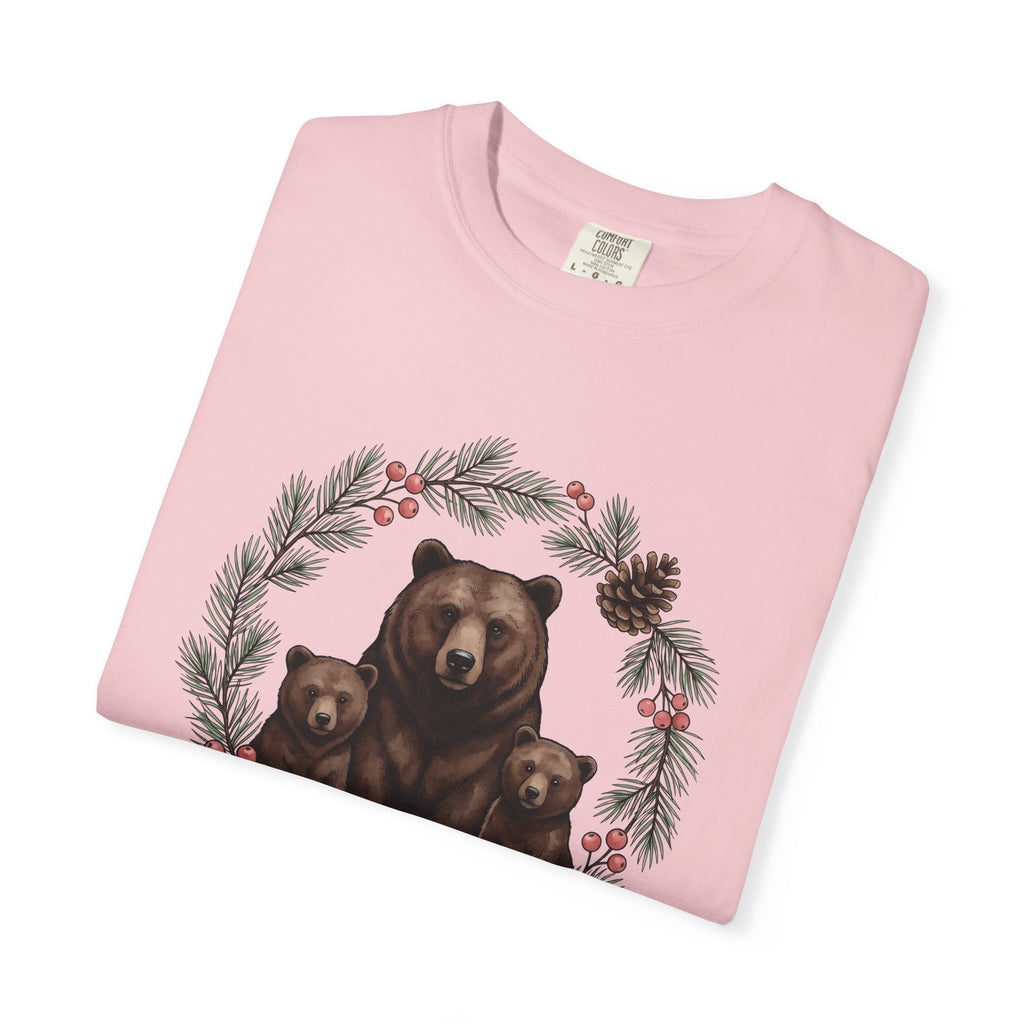 Bear Clan Shirt Christmas Fauna Gift Women Cartoon Tee Ursine T-Shirt Xmas Fan Toon Tshirt Wildlife Graphic Antique Ring Tshirt