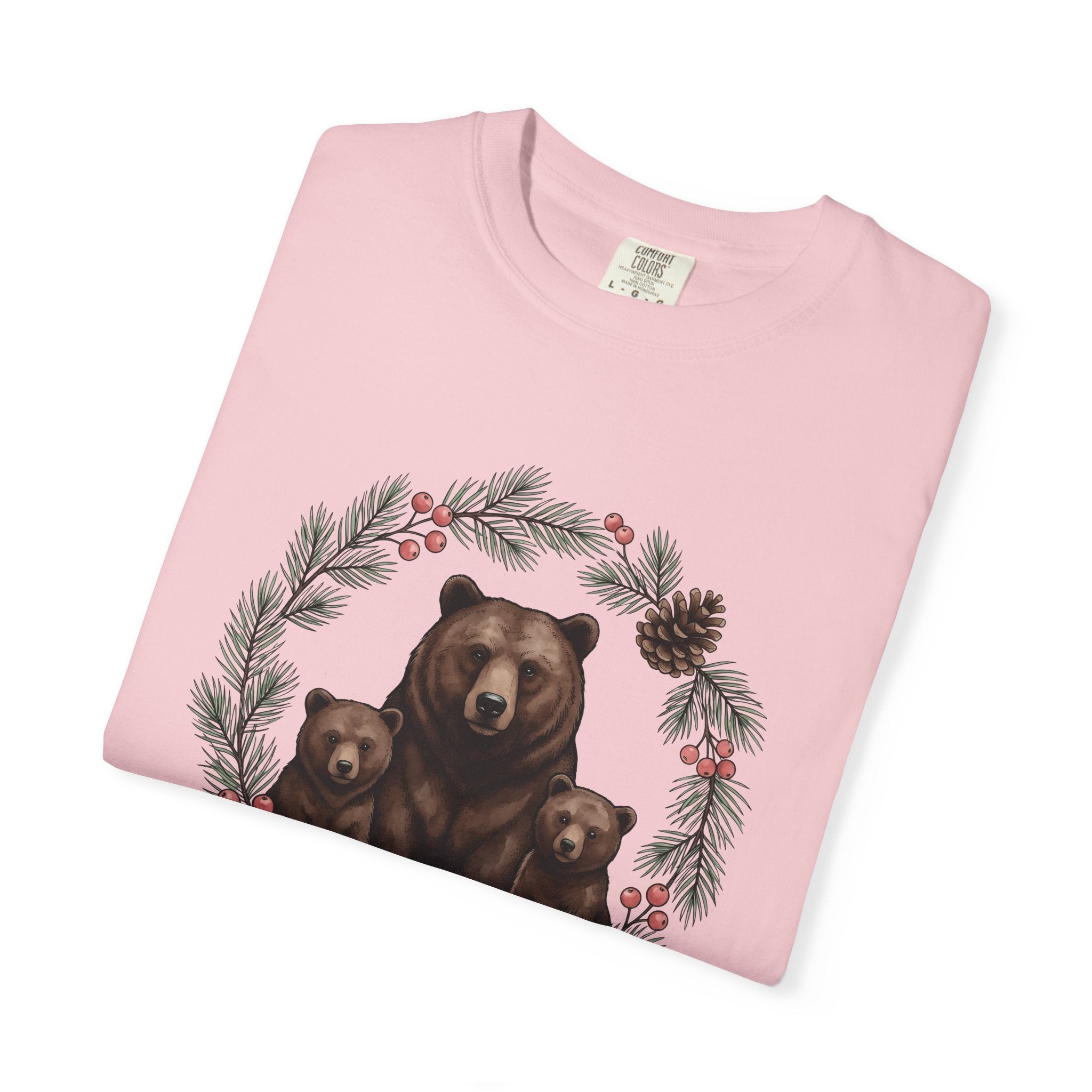 Bear Clan Shirt Christmas Fauna Gift Women Cartoon Tee Ursine T-Shirt Xmas Fan Toon Tshirt Wildlife Graphic Antique Ring Tshirt