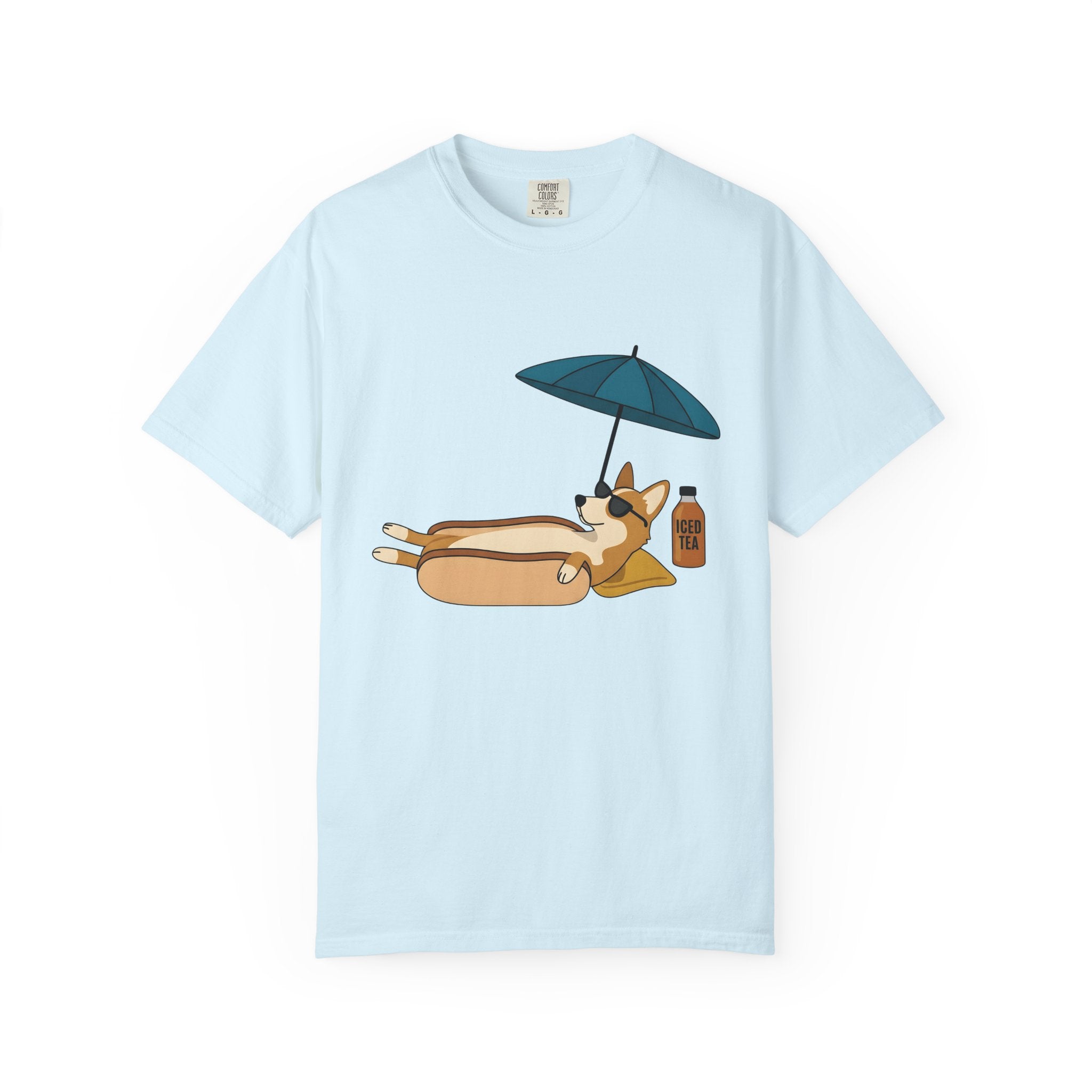 Corgi Sausage Dog Shirt Dog Holiday Gift Women Animated Tee Dachshund T-Shirt Dog Fan Cartoon Tshirt Vacation Graphic Clean Sunshade Tshirt