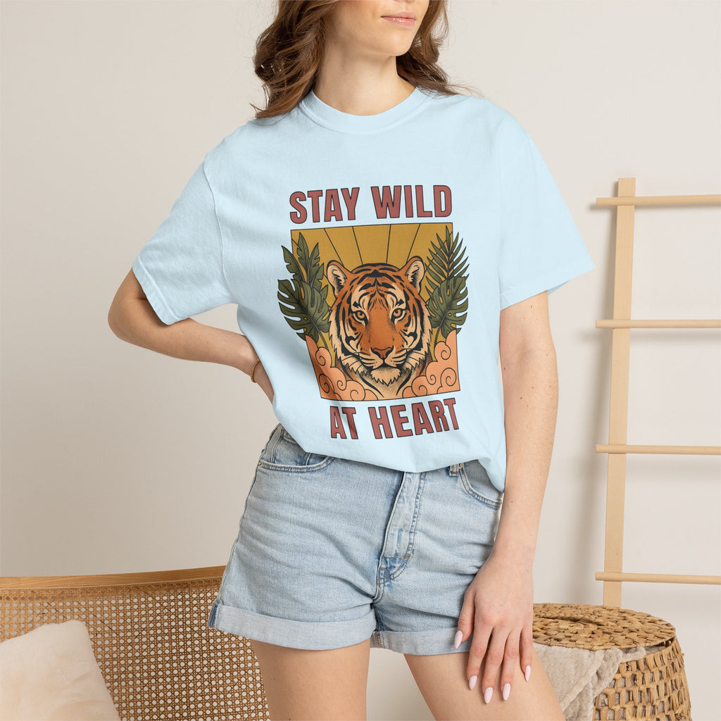 Tiger Face Shirt Animal Nature Gift Women Boho Tee Tiger T-Shirt Wildlife Enthusiast Hippie Tshirt Environmental Graphic Retro Tropical