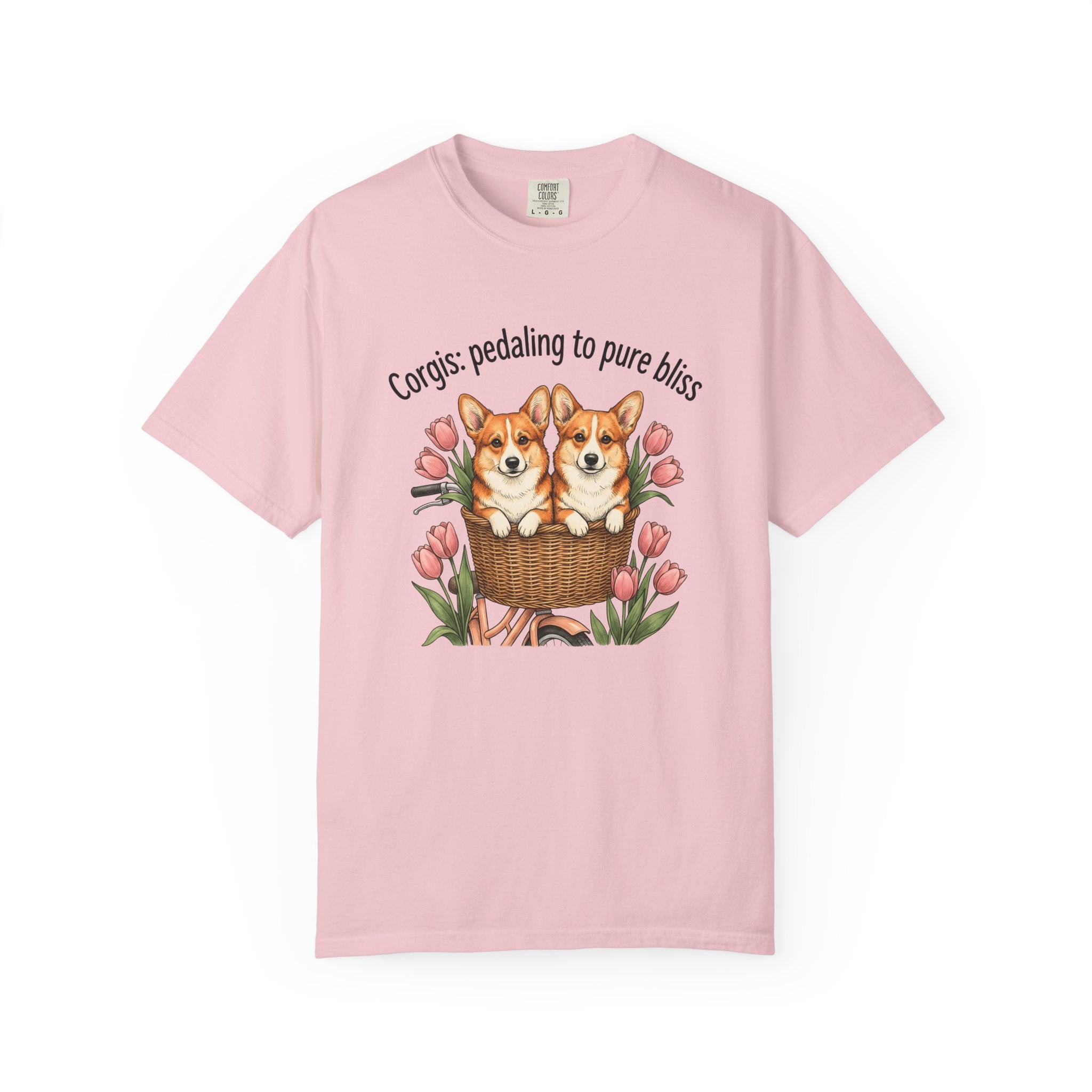 Corgi Dogs Shirt Dog Blossom Gift Women Line Art Tee Pembroke Welsh Corgi T-Shirt Dog Fan Illustrated Graphic Tshirt Hand Drawn Flower