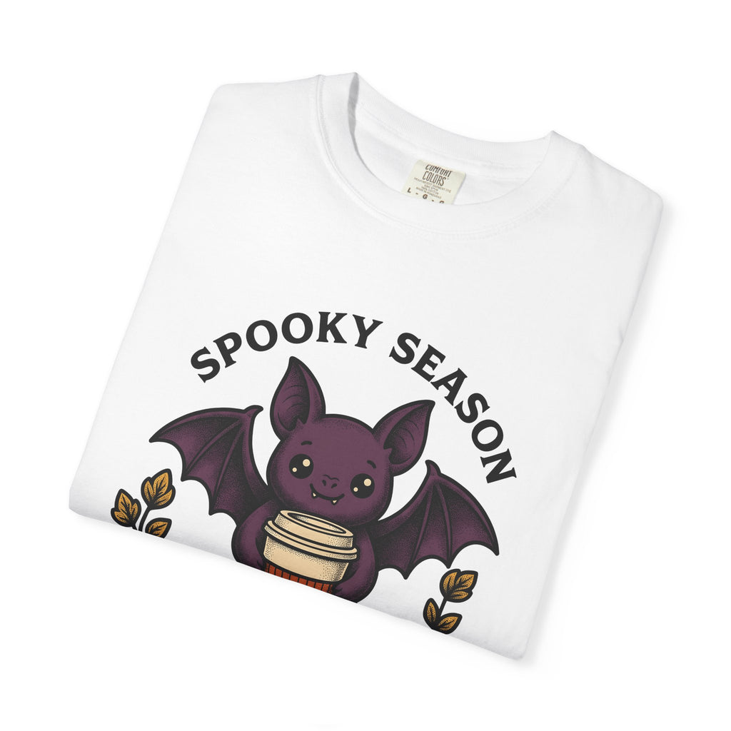 Bat Mug Shirt Halloween Espresso Gift Women Adorable Tee Mug T-Shirt Halloween Fan Coffee Tshirt Coffee Graphic Retro Foliage Tshirt