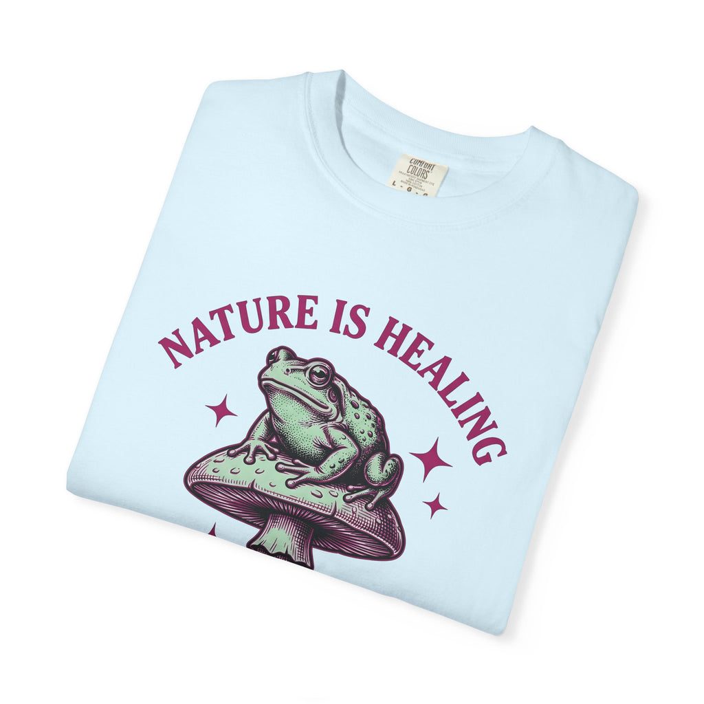 Toad Fungus Shirt Funny Outdoors Gift Women Retro Tee Chytrid T-Shirt Humor Fan Vintage Tshirt Nature Graphic Sketch Sparkles Tshirt