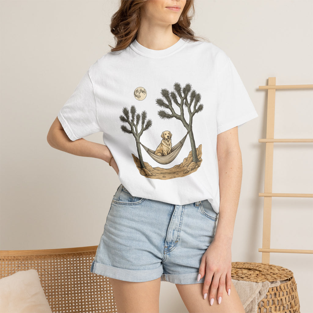 Retriever Dog Shirt Dog Hiking Gift Women Rustic Tee Retriever T-Shirt Dog Fan Canine Graphic Tshirt Line Art Sling Tshirt
