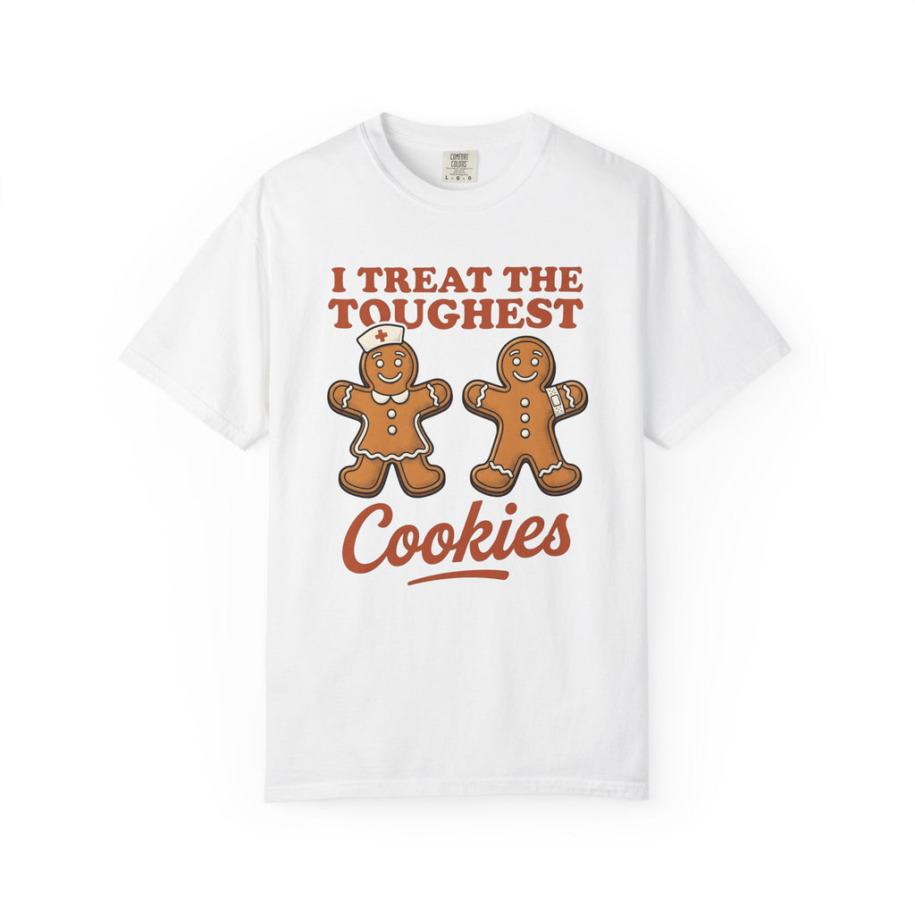 Gingerbread Cookies Shirt Nurses Christmas Gift Women Cartoon Tee Gingerbread Men T-Shirt Nurse Enthusiast Comic Tshirt Winter Graphic Retro