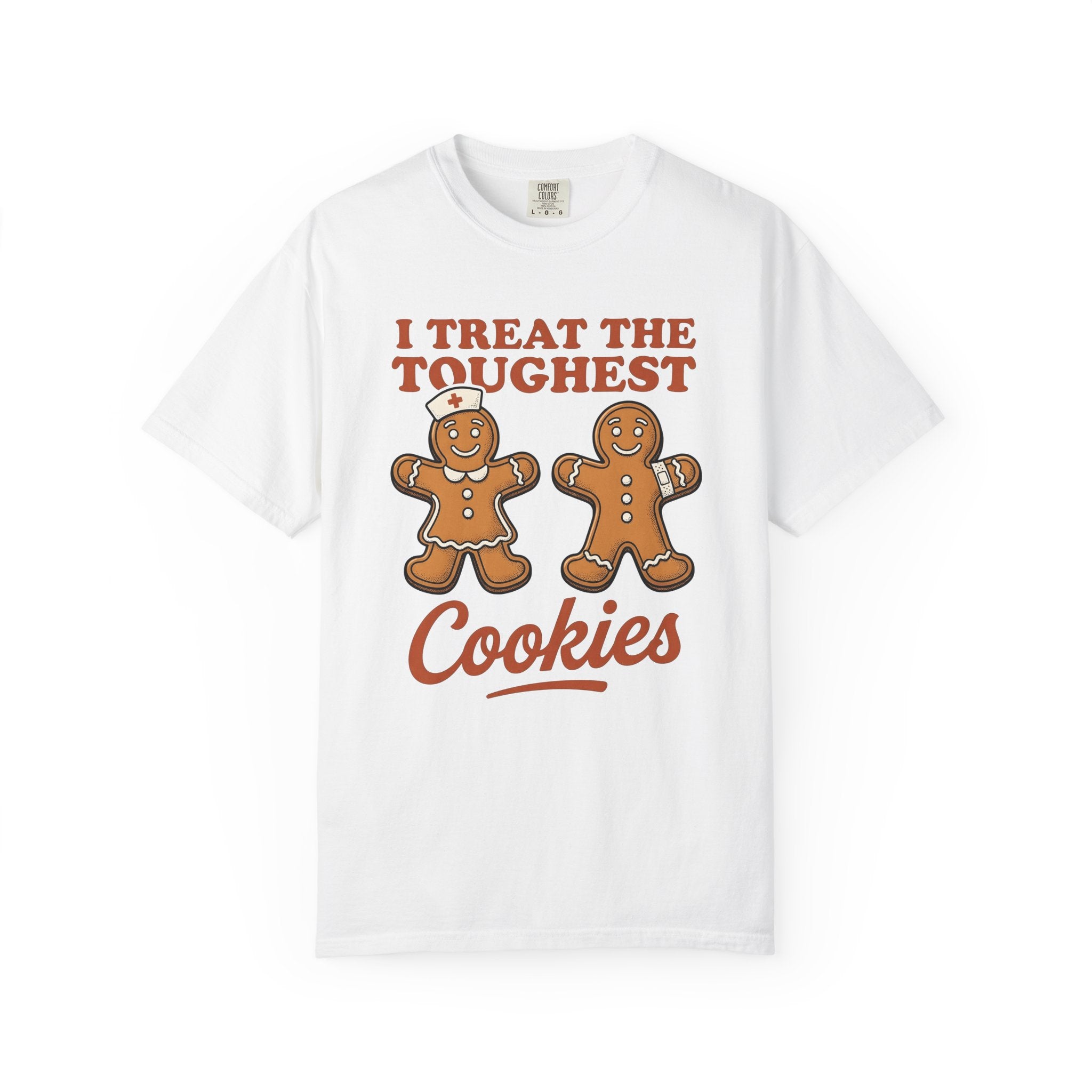 Gingerbread Cookies Shirt Nurses Christmas Gift Women Cartoon Tee Gingerbread Men T-Shirt Nurse Enthusiast Comic Tshirt Winter Graphic Retro
