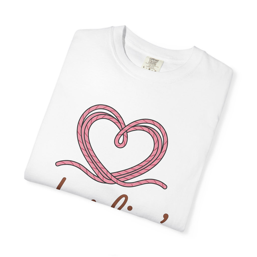 Rope Heart Shirt Cowgirl Ranch Gift Women Simple Tee Heart T-Shirt Cowgirl Fan Rustic Tshirt Farm Graphic Vintage Cowboy Tshirt