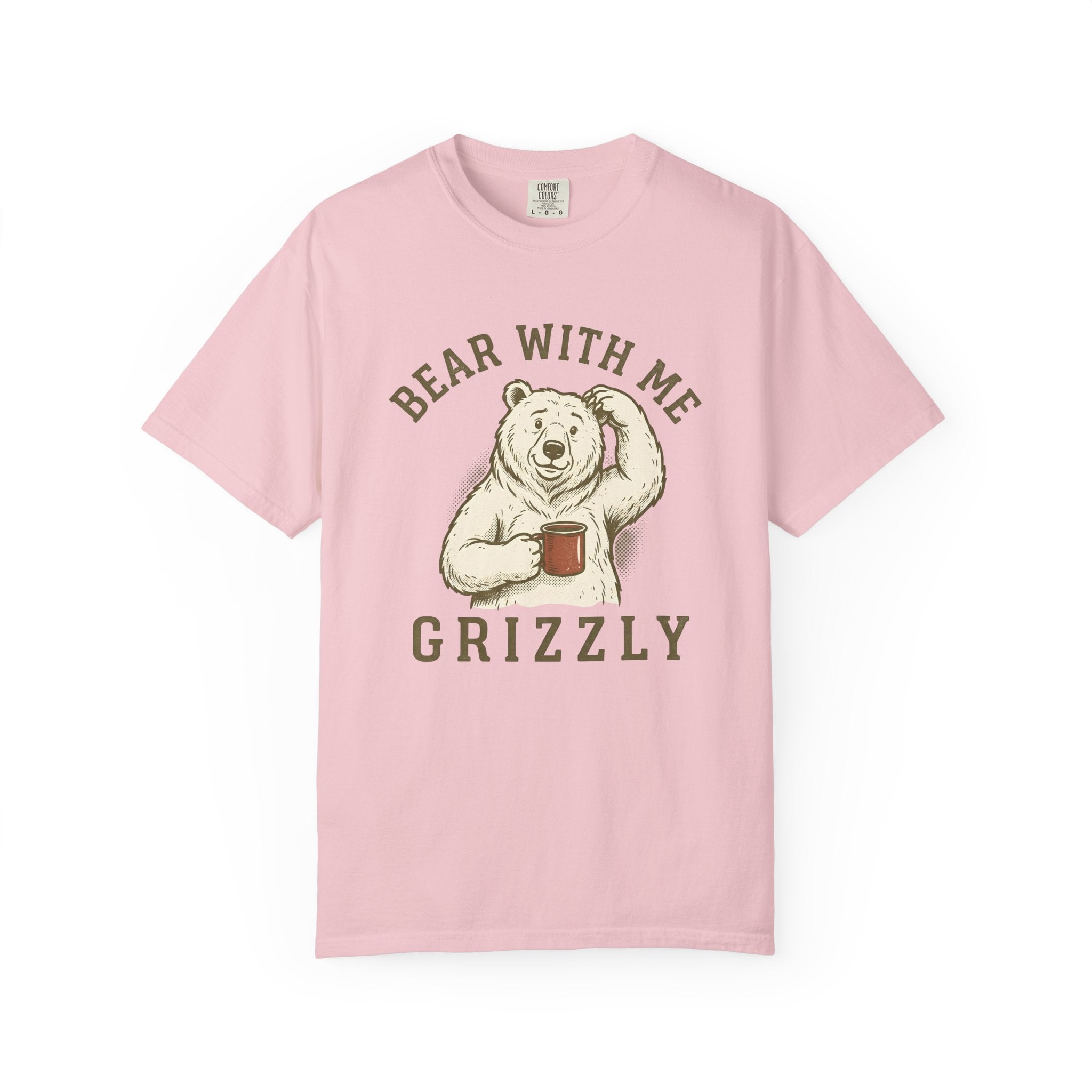 Bear Latte Shirt Funny Wildlife Gift Women Retro Tee Coffee T-Shirt Humor Fan Vintage Tshirt Animal Graphic Sketch Cup Tshirt