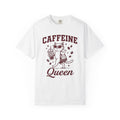 Cat Sunglasses Shirt Cat Coffee Gift Women Vintage Tee Kitty T-Shirt Cat Fan Retro Tshirt Caffeine Graphic Hand Drawn Coffee Cup Tshirt