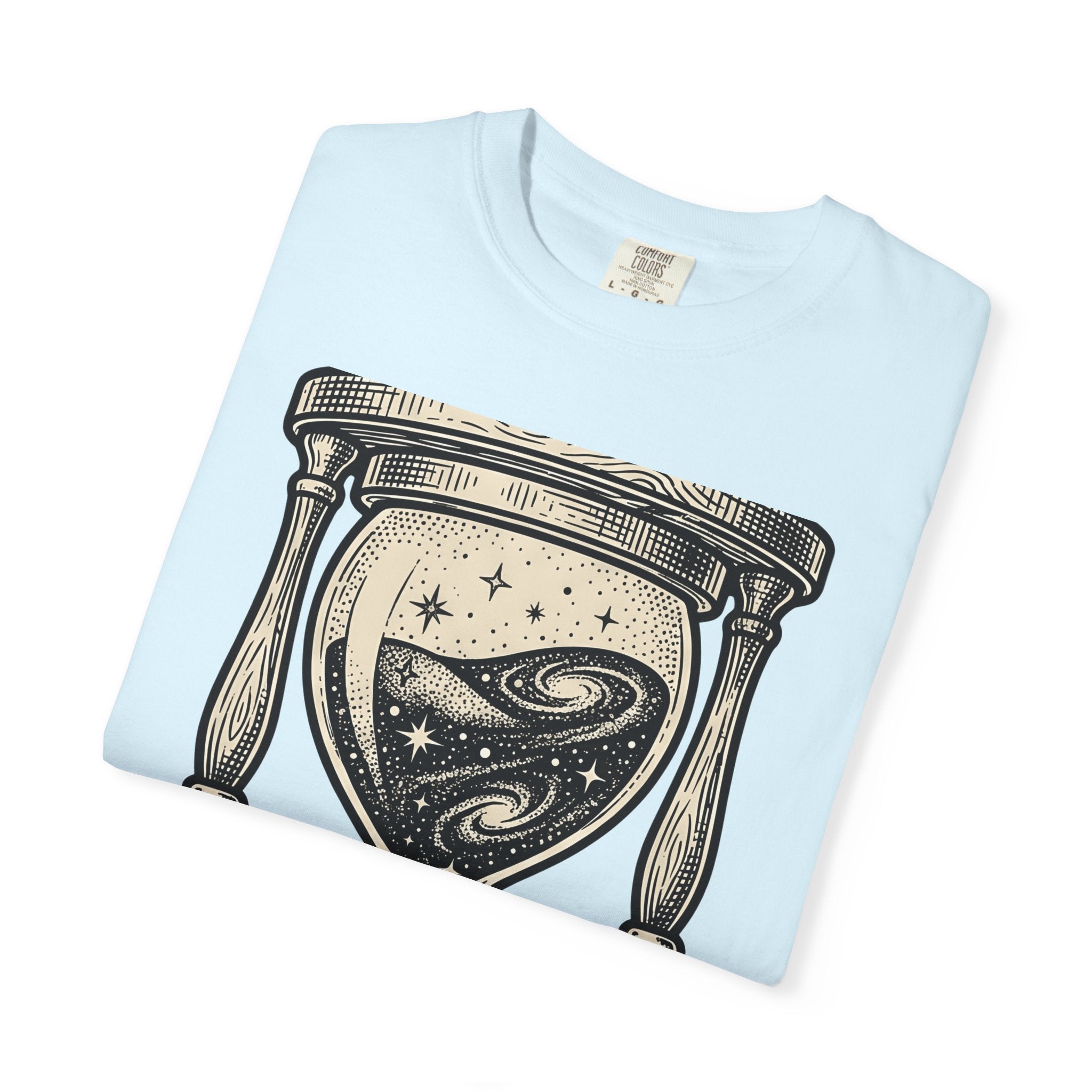 Hourglass Nebula Shirt Space Horoscopes Gift Women Drawing Tee Engraved Hourglass Space Fan Nebula Tshirt Astrology Graphic Classic Stars
