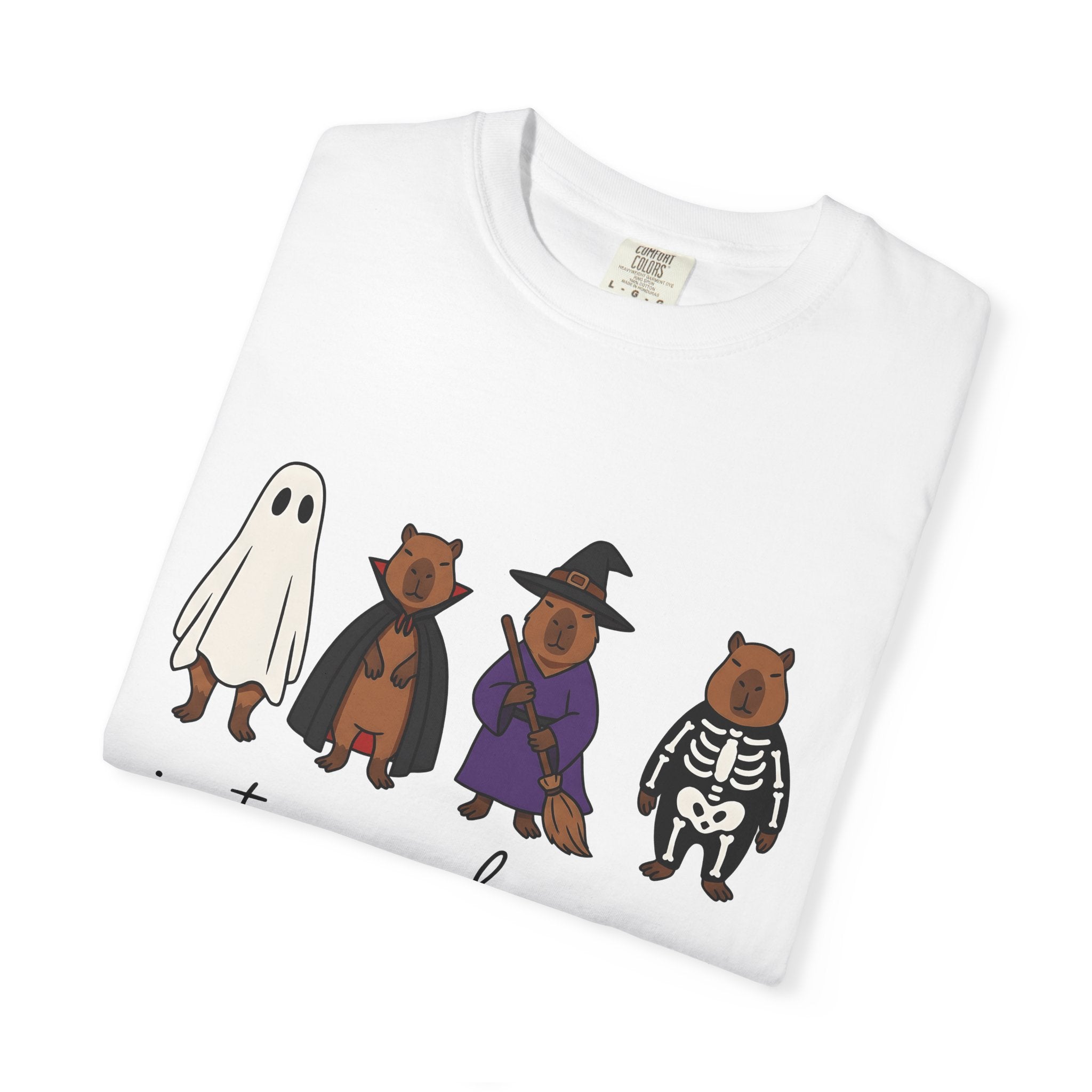 Capybara Outfits Shirt Halloween Pet Gift Women Adorable Tee Rodent T-Shirt Horror Fan Cute Tshirt Animal Graphic Comic Wizard Hat Tshirt