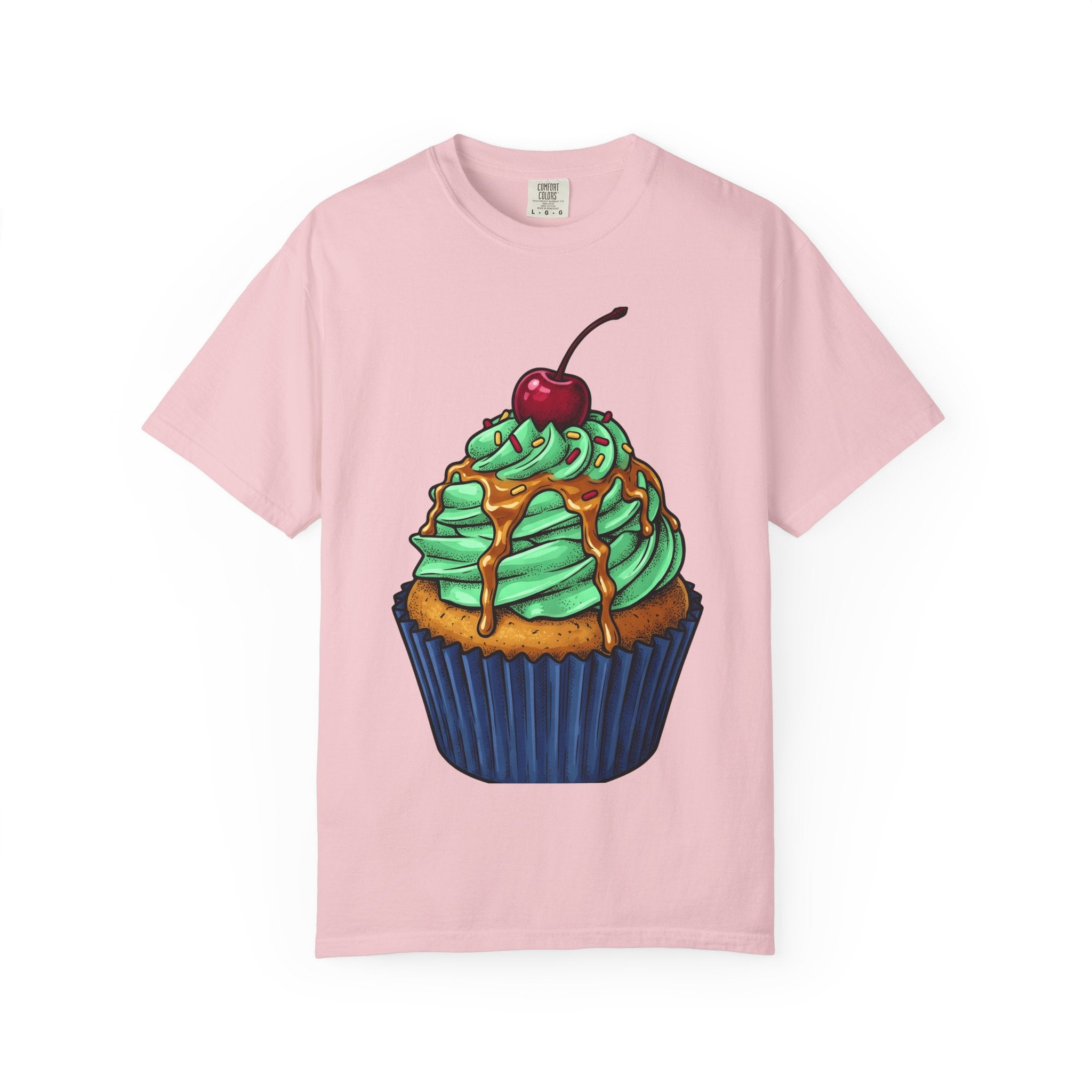 Cupcake Treat Shirt Desserts Cooking Gift Women Graphic Tee Muffin T-Shirt Pastry Fan Typography Tshirt Baking Design Vintage Cherry Tshirt