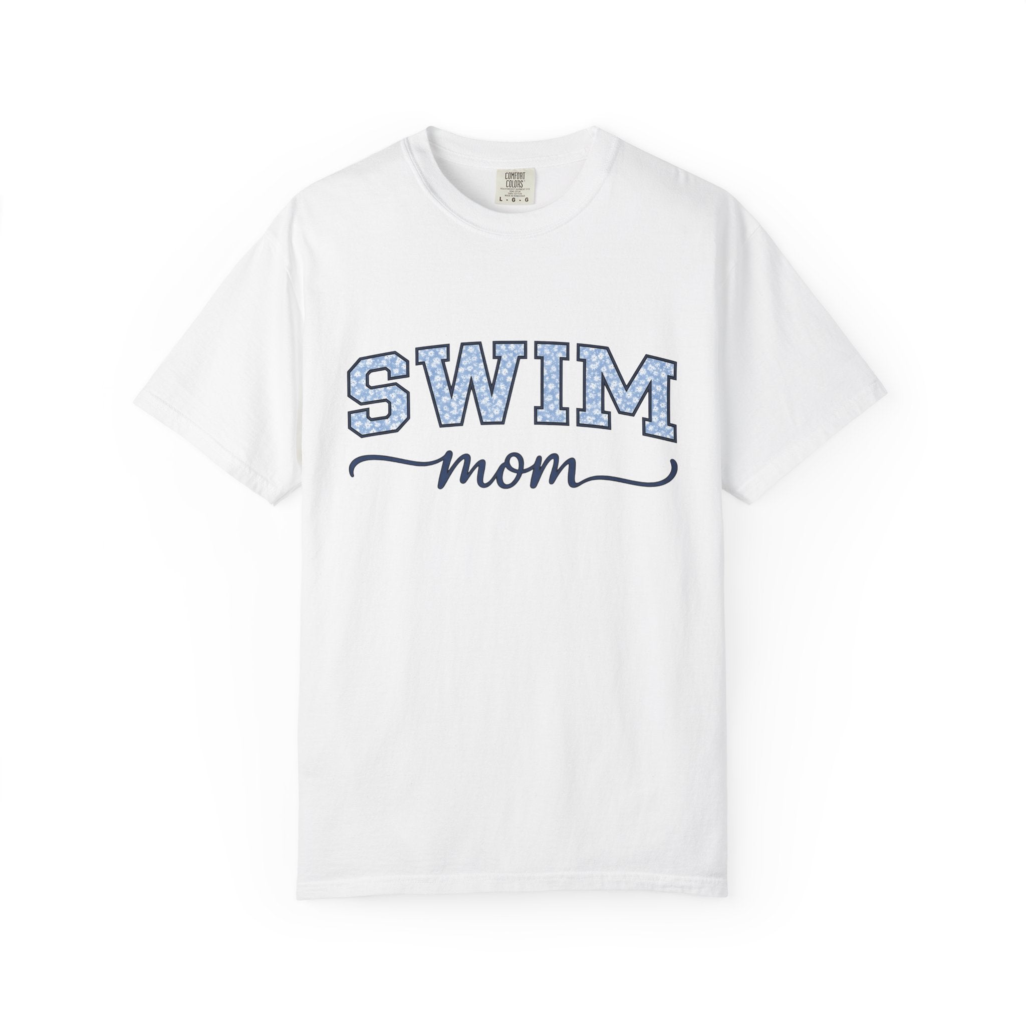 Swim Squad Shirt Sports Parent Gift Women Collegiate Tee Swim Team T-Shirt Athlete Fan Varsity Tshirt Mom Graphic Vintage Flower Design