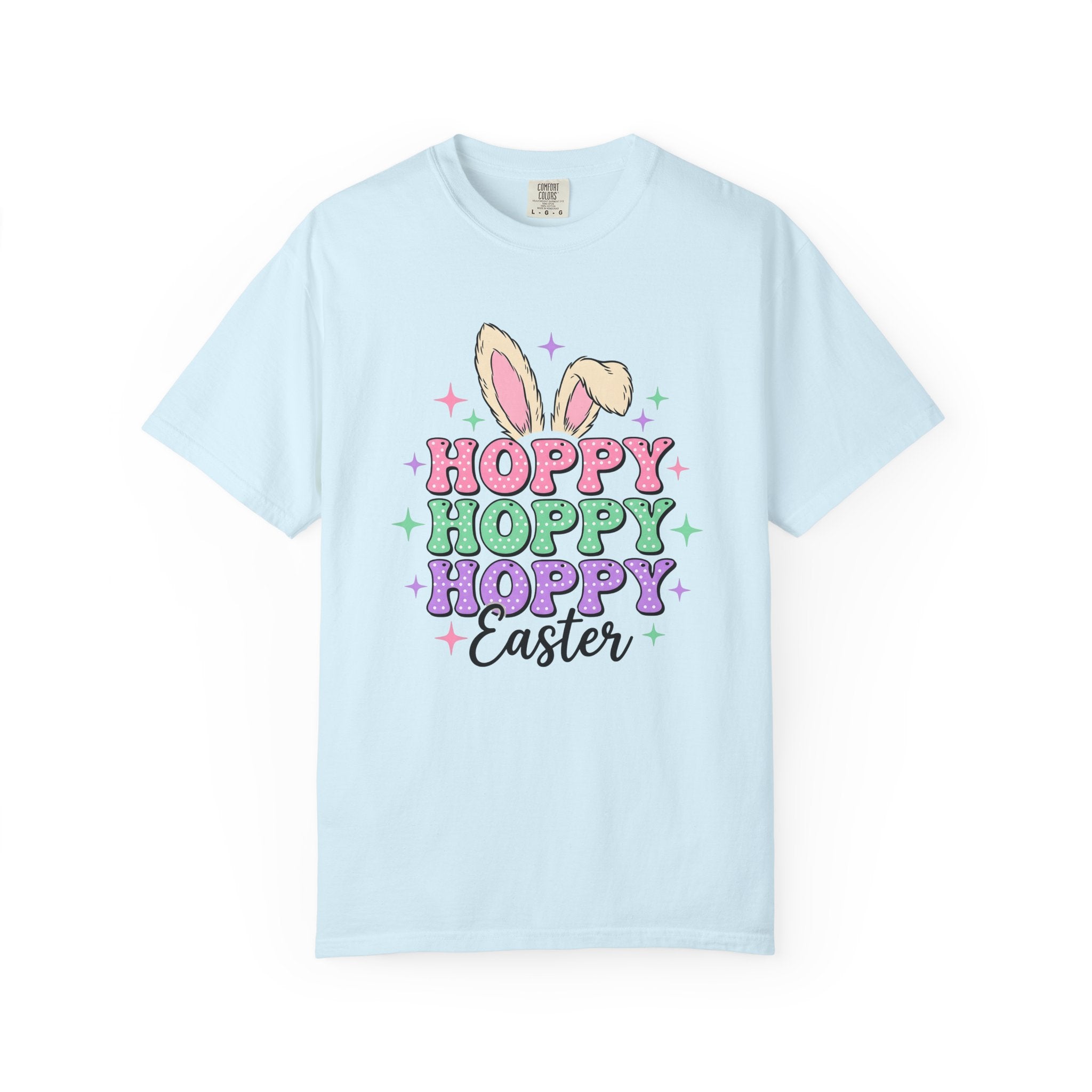 Bunny Ears Shirt Easter Animal Gift Women Pastel Tee Rabbit Ears T-Shirt Easter Fan Soft Tshirt Creature Graphic Playful Stars Tshirt