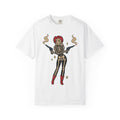 Skull Cowgirl Shirt Cowgirl Fall Gift Women Illustrative Tattoo Tee Sugar Skull T-Shirt Rodeo Fan Tattooed Tshirt Autumn Graphic Old School
