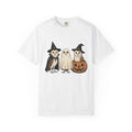 Owl Outfit Shirt Halloween Wildlife Gift Women Retro Tee Hoot T-Shirt Halloween Fan Vintage Tshirt Animal Graphic Sketch Jack-O'-Lantern