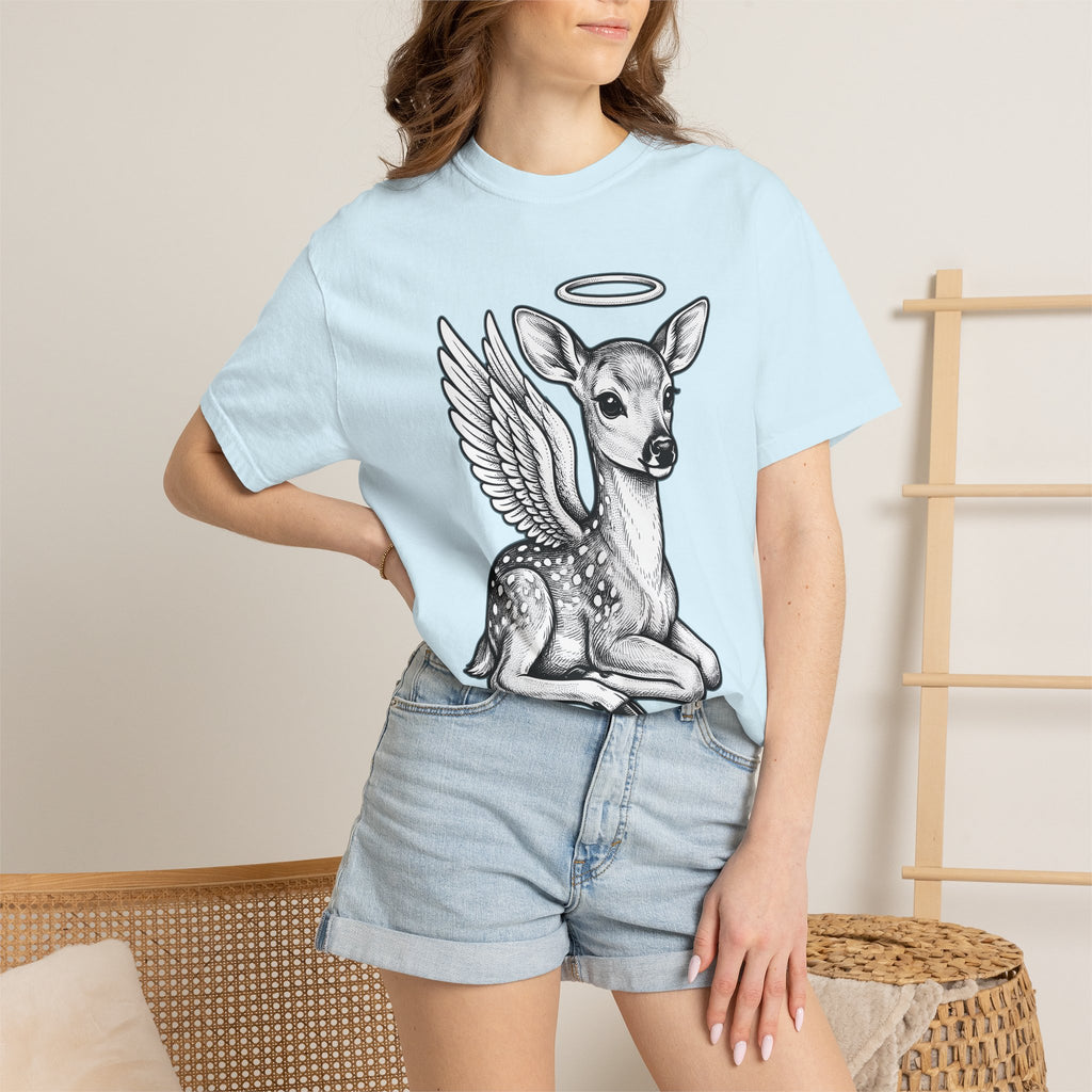 Mythical Doe Shirt Cute Wildlife Gift Women Cartoon Tee Fawn T-Shirt Adorable Fan Cartoonish Tshirt Wildlife Graphic Classic Plumage Tshirt