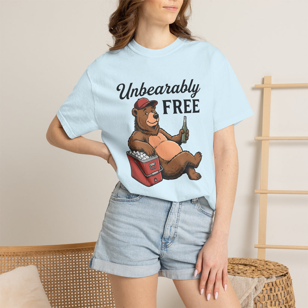Bear Drinking Shirt 4th Of July Humor Gift Women Cartoon Tee Bear T-Shirt Patriot Fan Teddy Tshirt Funny Graphic Vintage Cooler Tshirt