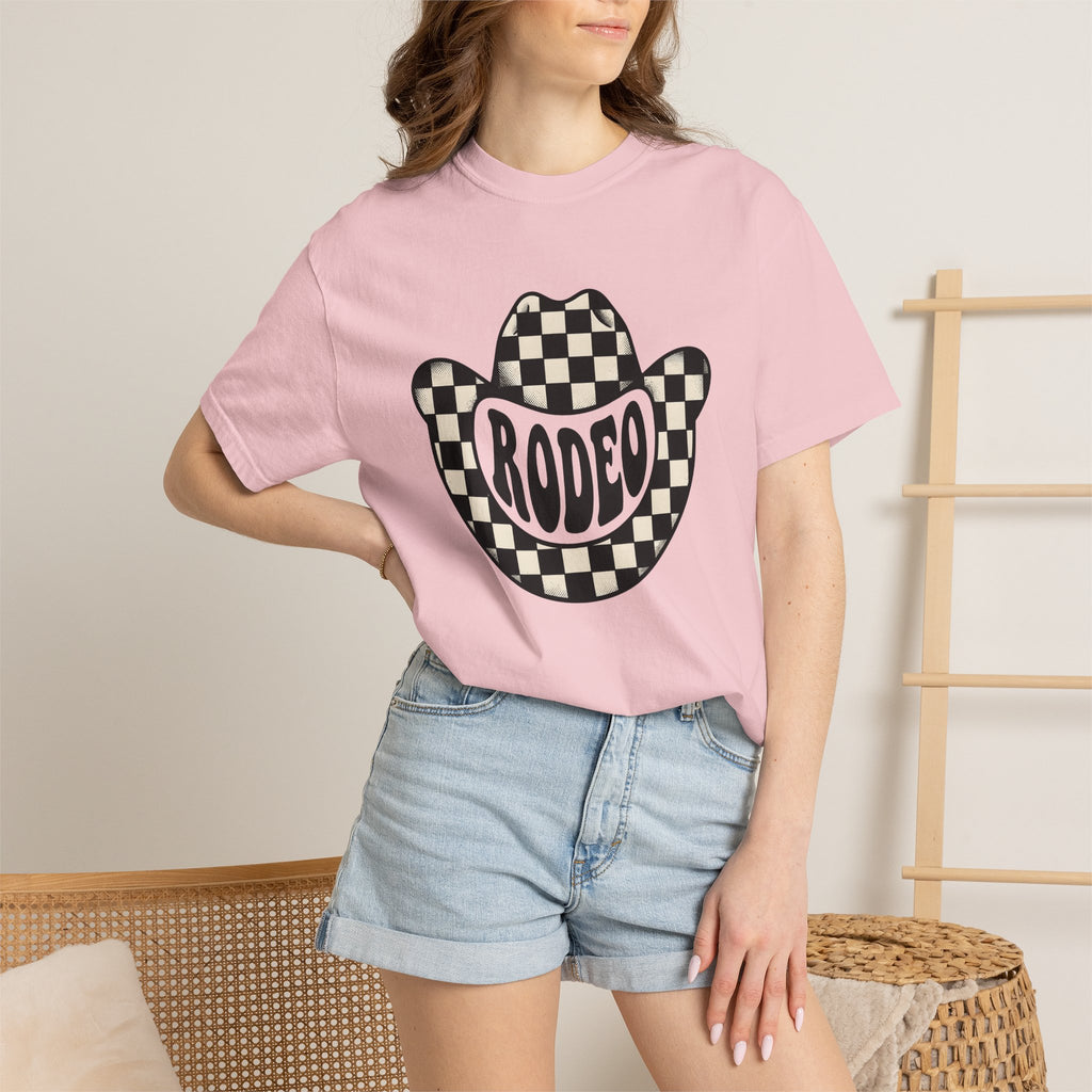 Plaid Cowboy Hat Shirt Cowgirl Ranch Gift Women Rustic Tee Cowboy Hat T-Shirt Rodeo Fan Country Tshirt Farm Graphic Classic Graphic Pattern