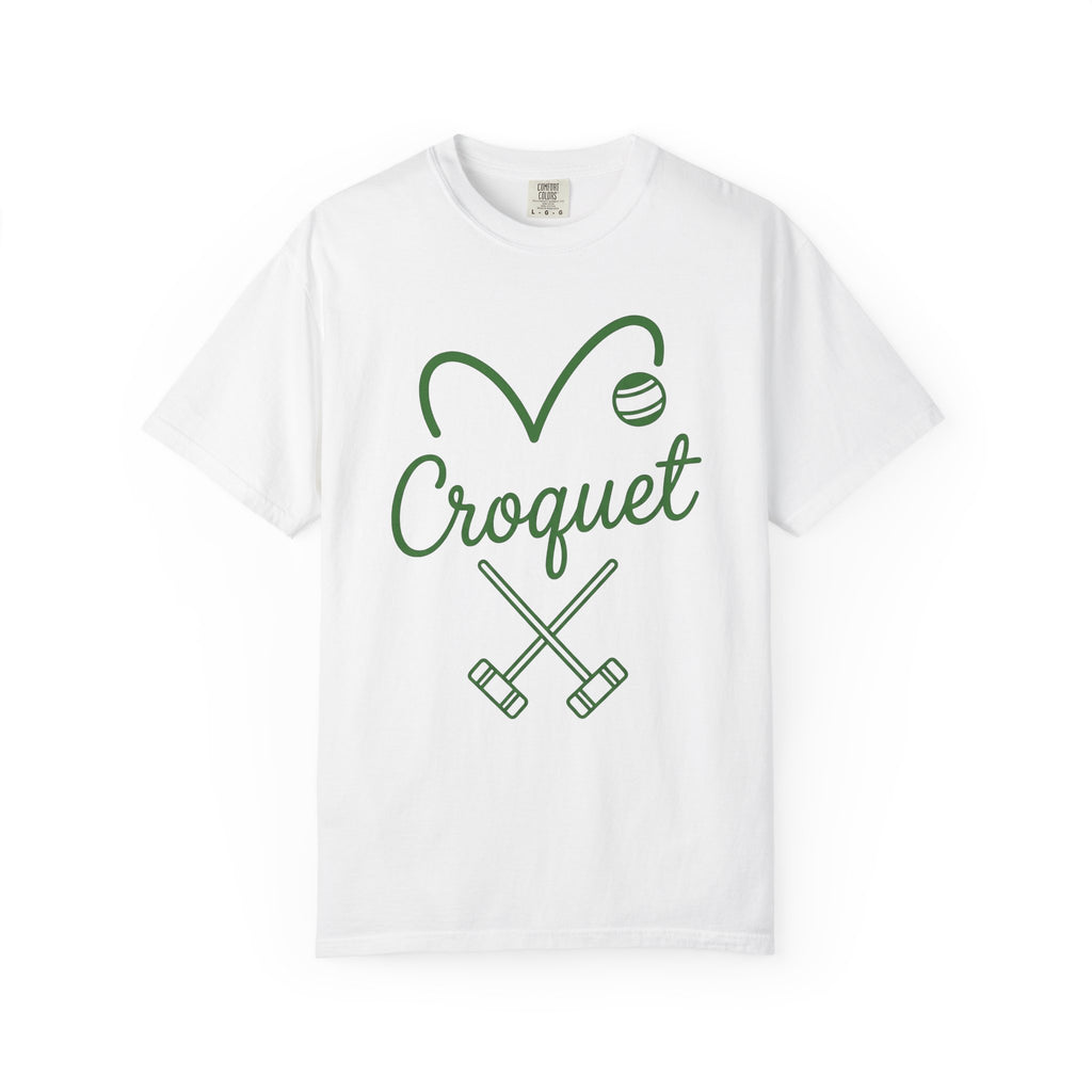 Croquet Clubs Shirt Croquet Patio Gift Women Modern Tee Mallet T-Shirt Croquet Fan Contemporary Tshirt Outdoor Design Classic Ball Tshirt