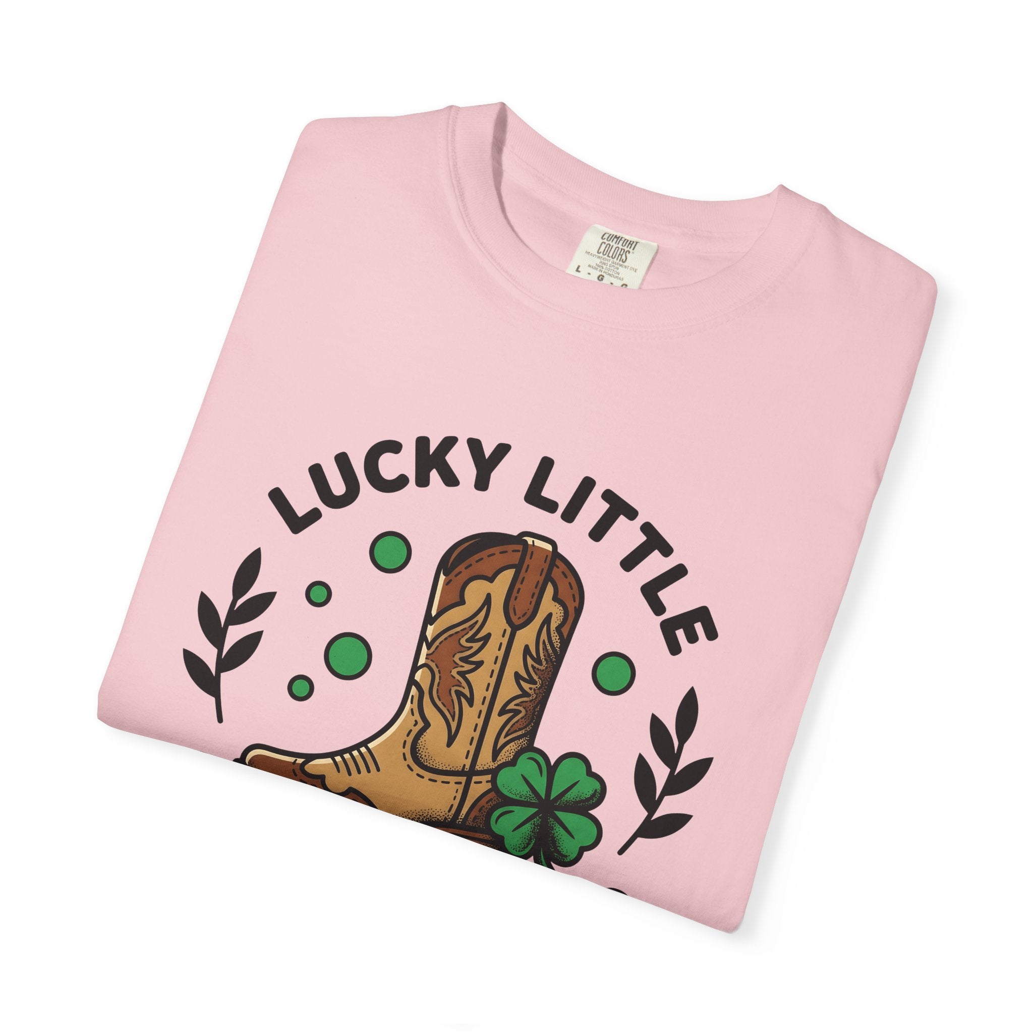 Cowgirl Boot Shirt St. Patrick's Day Ranch Gift Women Hand Drawn Tee Boot T-Shirt Luck Fan Illustrated Tshirt Farmhouse Graphic Classic Four