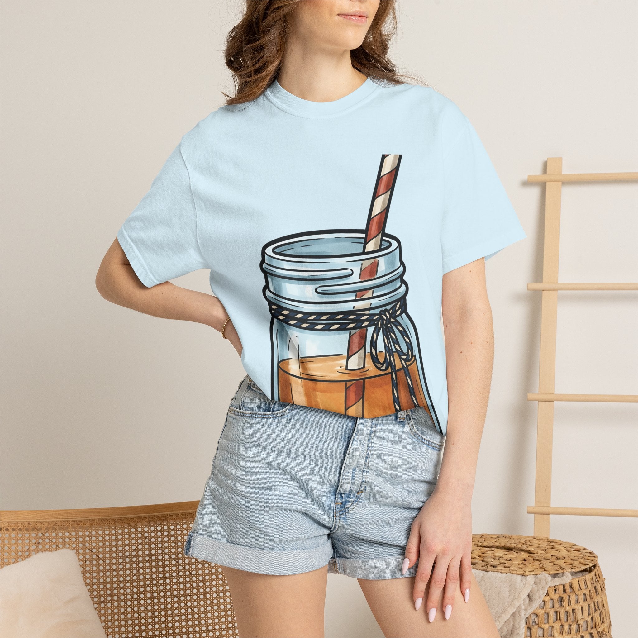 Mason Jar Cup Shirt America Holiday Gift Women Line Art Tee Mason Jar T-Shirt Patriot Fan Hand Drawn Tshirt Holiday Graphic Distressed