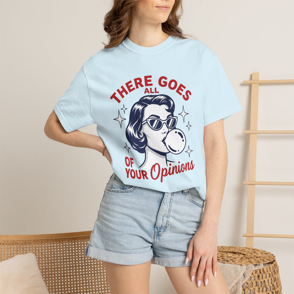 Retro Woman Bubblegum Shirt Funny Sarcasm Gift Women Pop Art Tee Retro Girl T-Shirt Humor Fan Comic Tshirt Sarcastic Graphic Vintage Stars