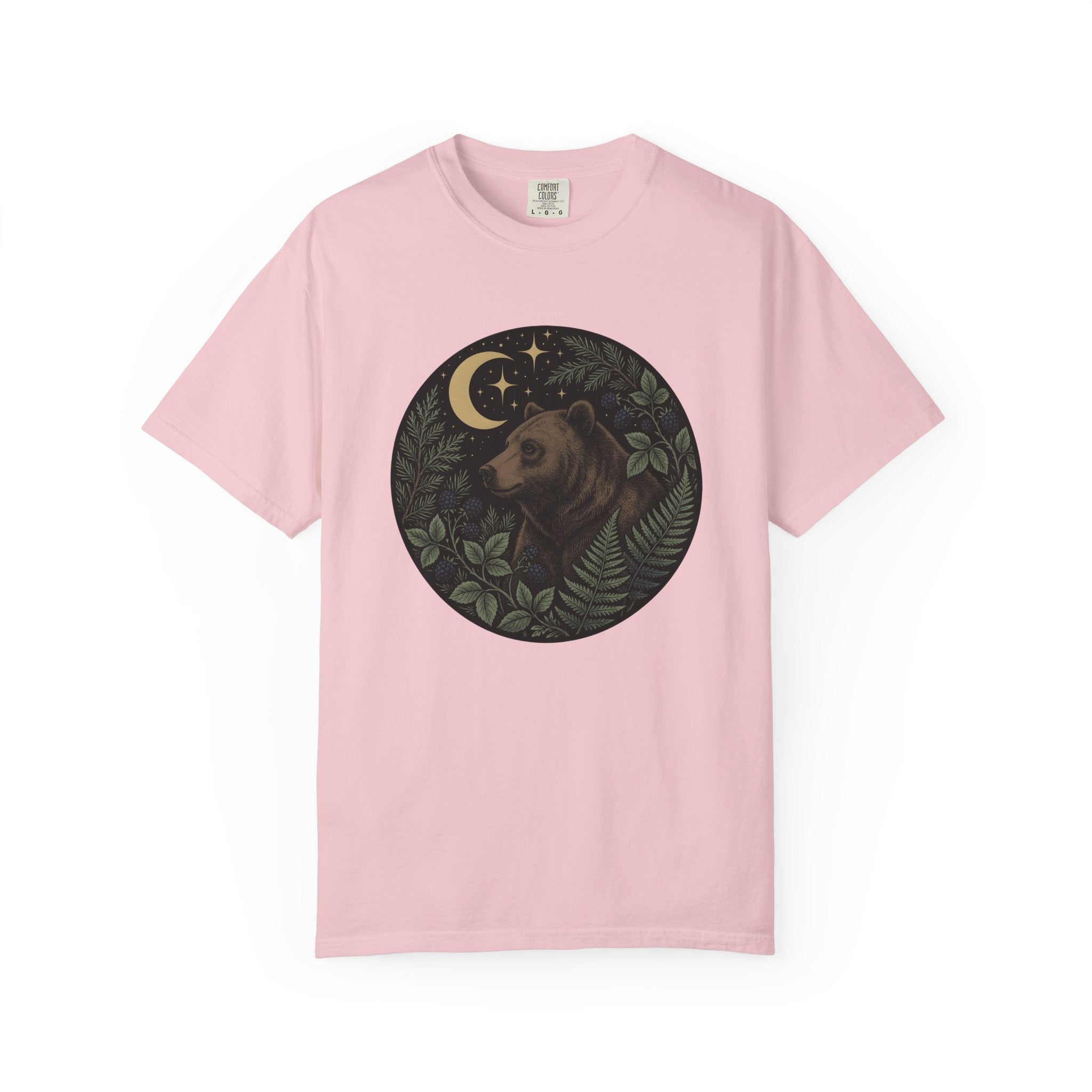 Bear Woodland Shirt Animals & Flowers Outdoors Gift Women Floral Tee Bear T-Shirt Wildlife Fan Botanical Tshirt Wilderness Graphic Retro