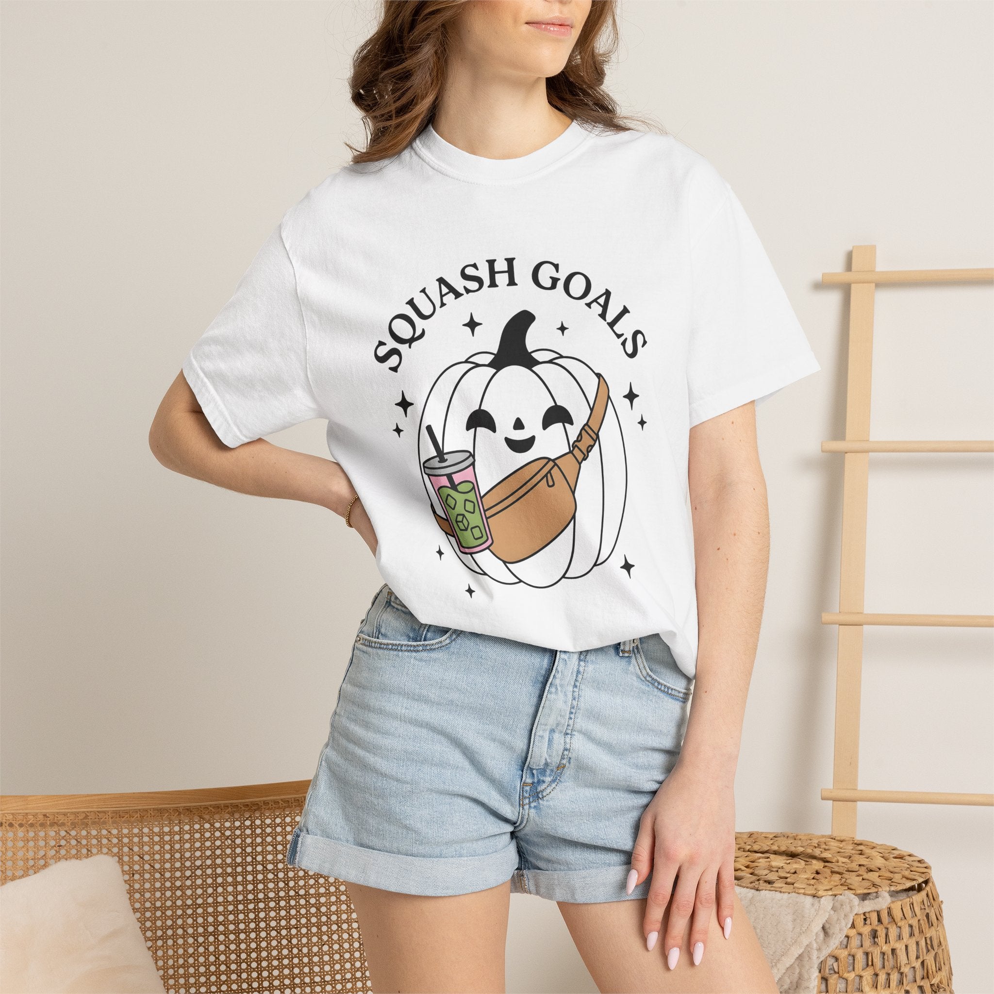 Pumpkin Graphic Shirt Halloween Foodie Gift Women Kawaii Tee Gourd T-Shirt Halloween Fan Cute Tshirt Food Graphic Modern Fanny Pack Tshirt