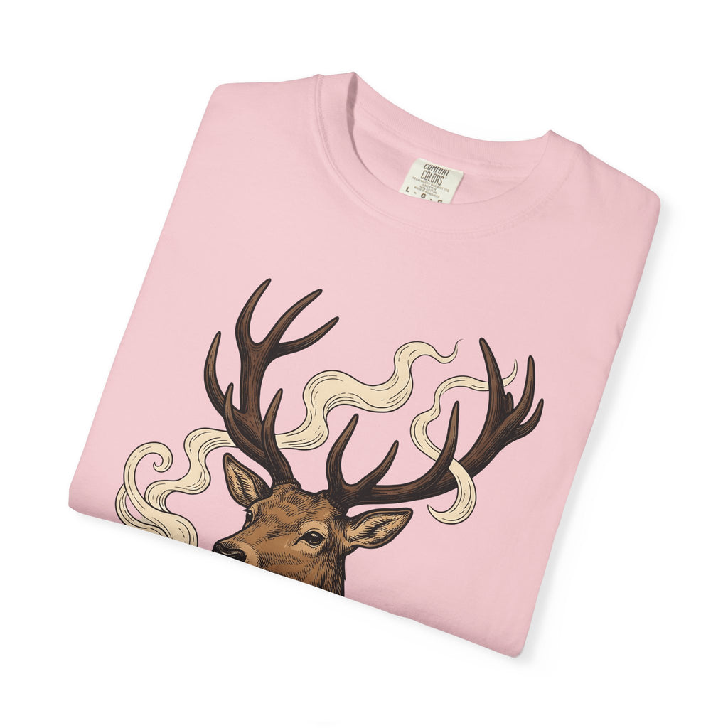 Elk Latte Shirt Coffee Wildlife Gift Women Sketch Tee Latte Art T-Shirt Coffee Fan Wildlife Animal Graphic Tshirt Retro Vapor Tshirt