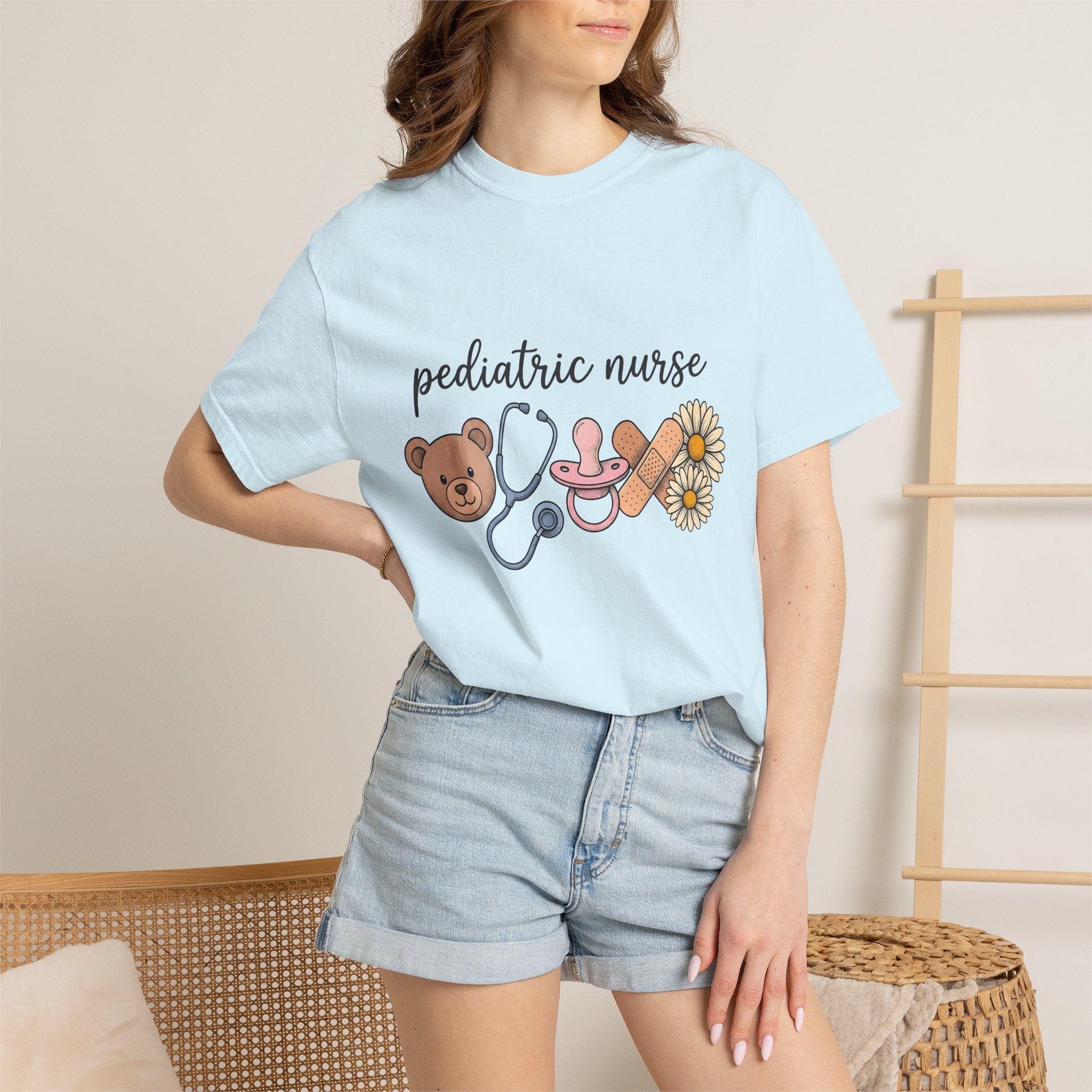 Teddy Bear Stethoscope Pacifier Shirt Nurse Care Gift Women Cartoon Tee Baby Pacifier T-Shirt Nursing Enthusiast Cartoony Tshirt