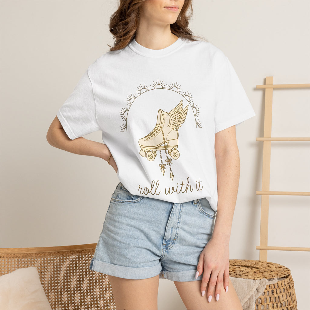 Roller Skate Shirt Roller Skating Classic Gift Women Hippie Tee Skateboard T-Shirt Roller Derby Enthusiast Psychedelic Tshirt Retro Graphic