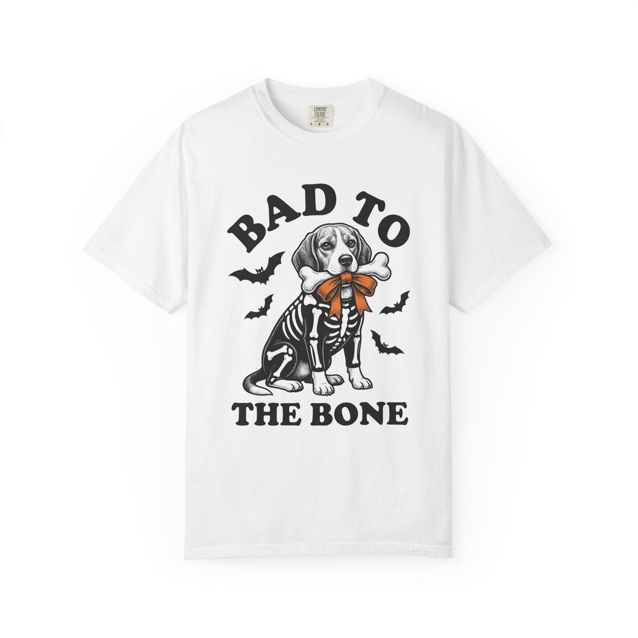 Skeleton Dog Shirt Dog Halloween Gift Women Vintage Tee Dog Skeleton T-Shirt Dog Fan Retro Tshirt Spooky Graphic Hand Drawn Bats Tshirt