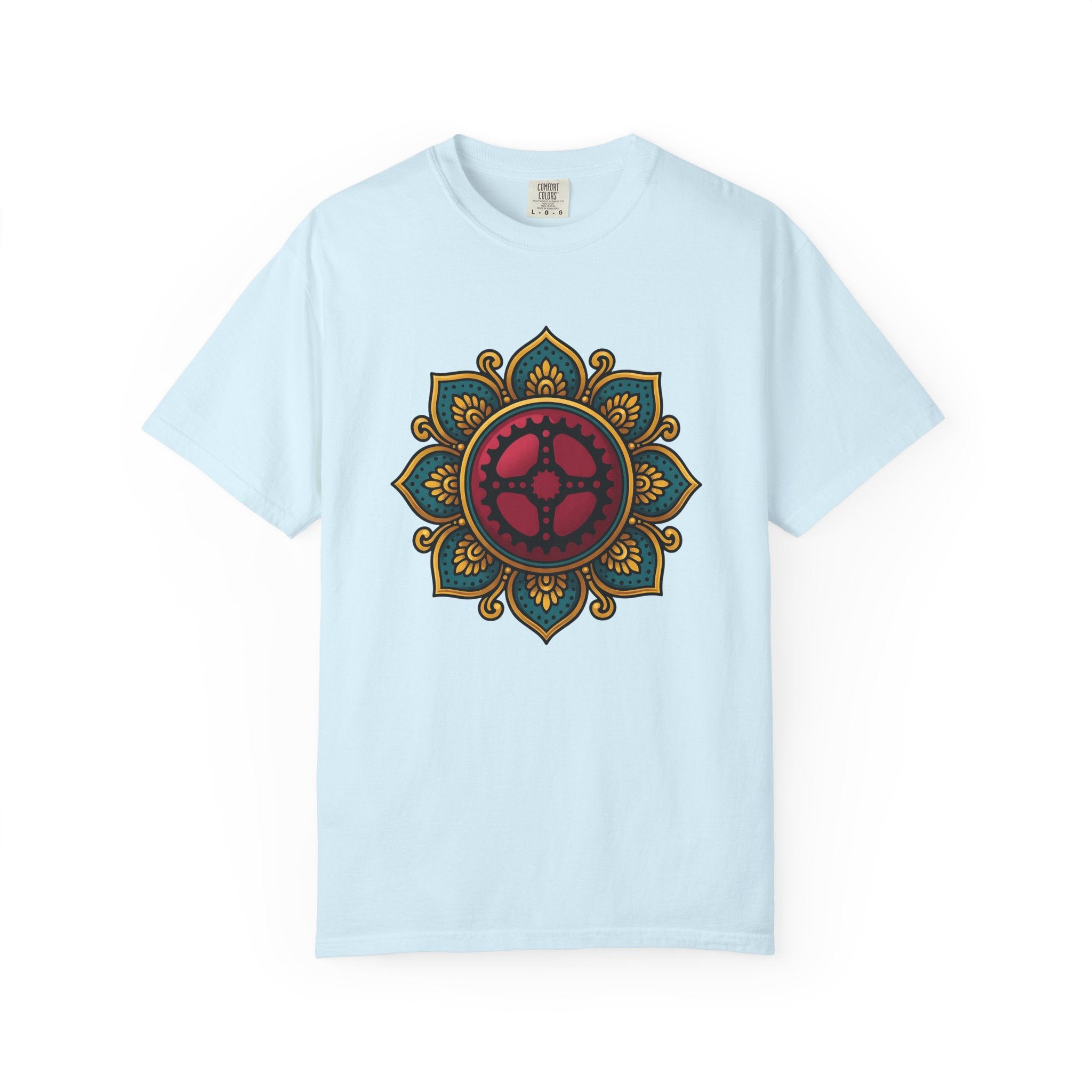 Bike Gear Mandala Shirt Sports Cycling Gift Women Boho Tee Bicycle T-Shirt Athlete Enthusiast Hippie Tshirt Biking Graphic Vintage Floral