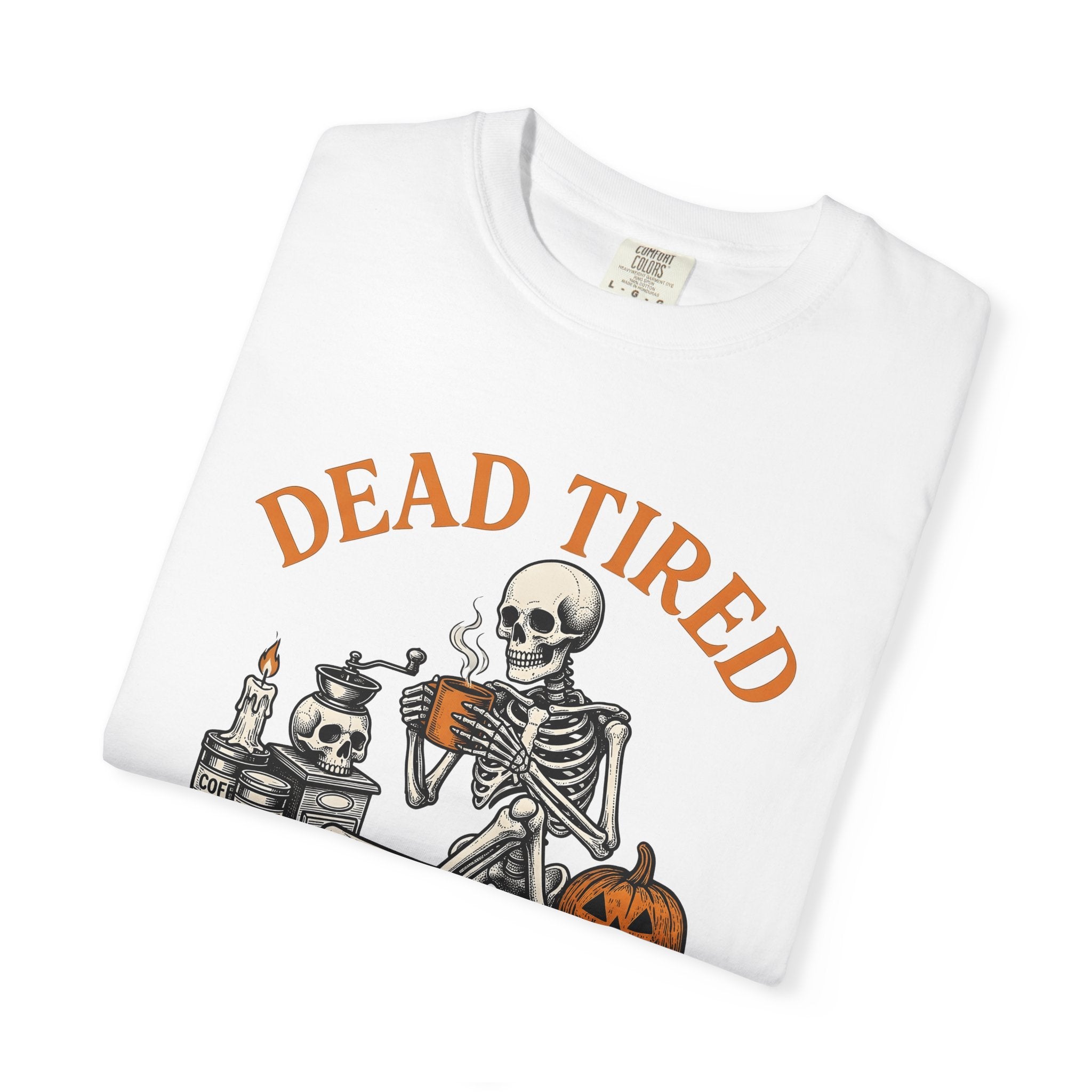Skull Latte Shirt Halloween Espresso Gift Women Retro Tee Coffee T-Shirt Horror Fan Vintage Tshirt Coffee Graphic Sketch Gourd Tshirt