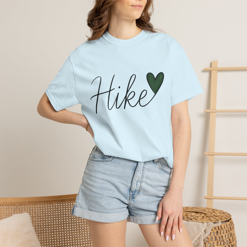 Love Lettering Shirt Hiking Camping Gift Women Simple Tee Calligraphy T-Shirt Trekker Enthusiast Minimalist Tshirt Camping Graphic Sleek