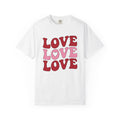 Old School Love Script Shirt Valentine Partnership Gift Women Lively Tee Calligraphy T-Shirt Valentine Fan Vibrant Tshirt Couples Graphic