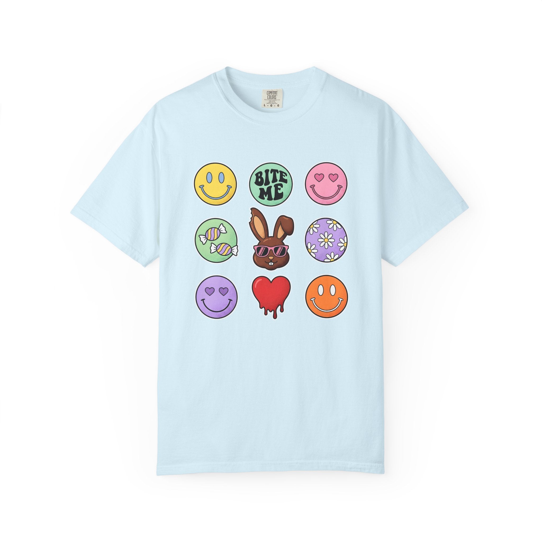 Cocoa Bunny Shirt Easter Treats Gift Women Cartoon Tee Bunny T-Shirt Easter Fan Cartoon Tshirt Sweets Graphic Classic Joyful Face Tshirt