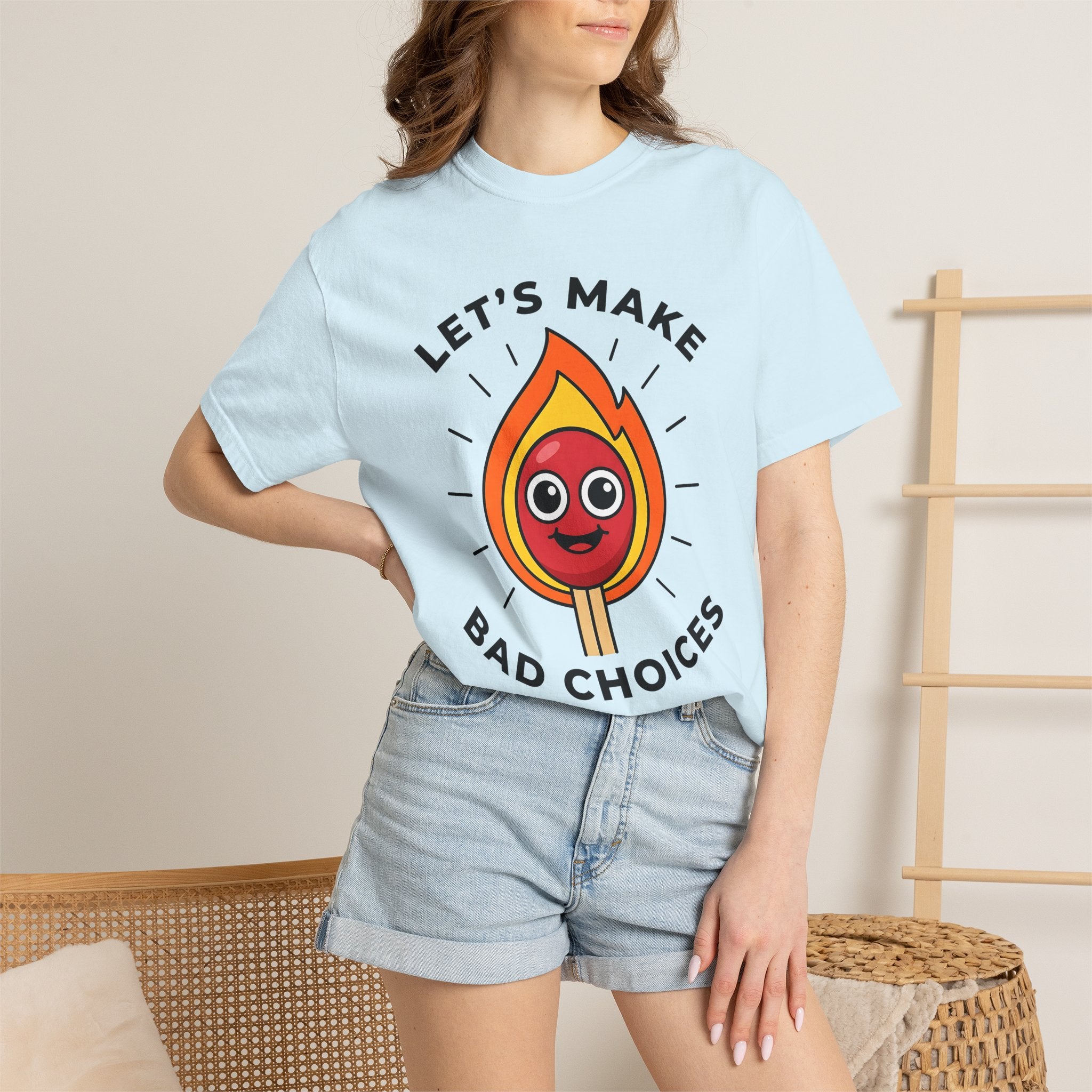 Cheerful Match Fire Shirt Funny Event Gift Women Illustration Tee Matchstick T-Shirt Humor Fan Cartoon Tshirt Party Graphic Striking Burning