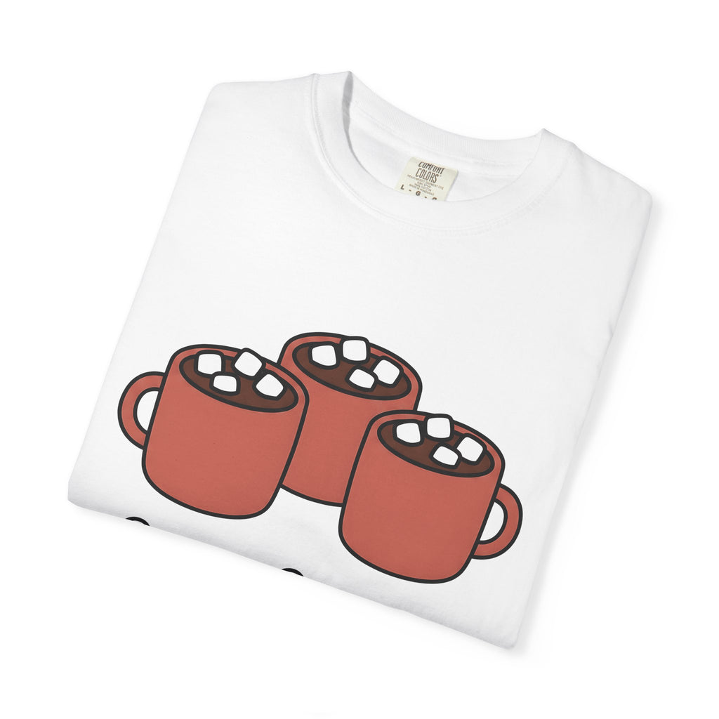 Cocoa Cups Shirt Drinks Cold Season Gift Women Kawaii Tee Hot Chocolate T-Shirt Beverage Fan Cocoa Tshirt Winter Graphic Simple Fluffy