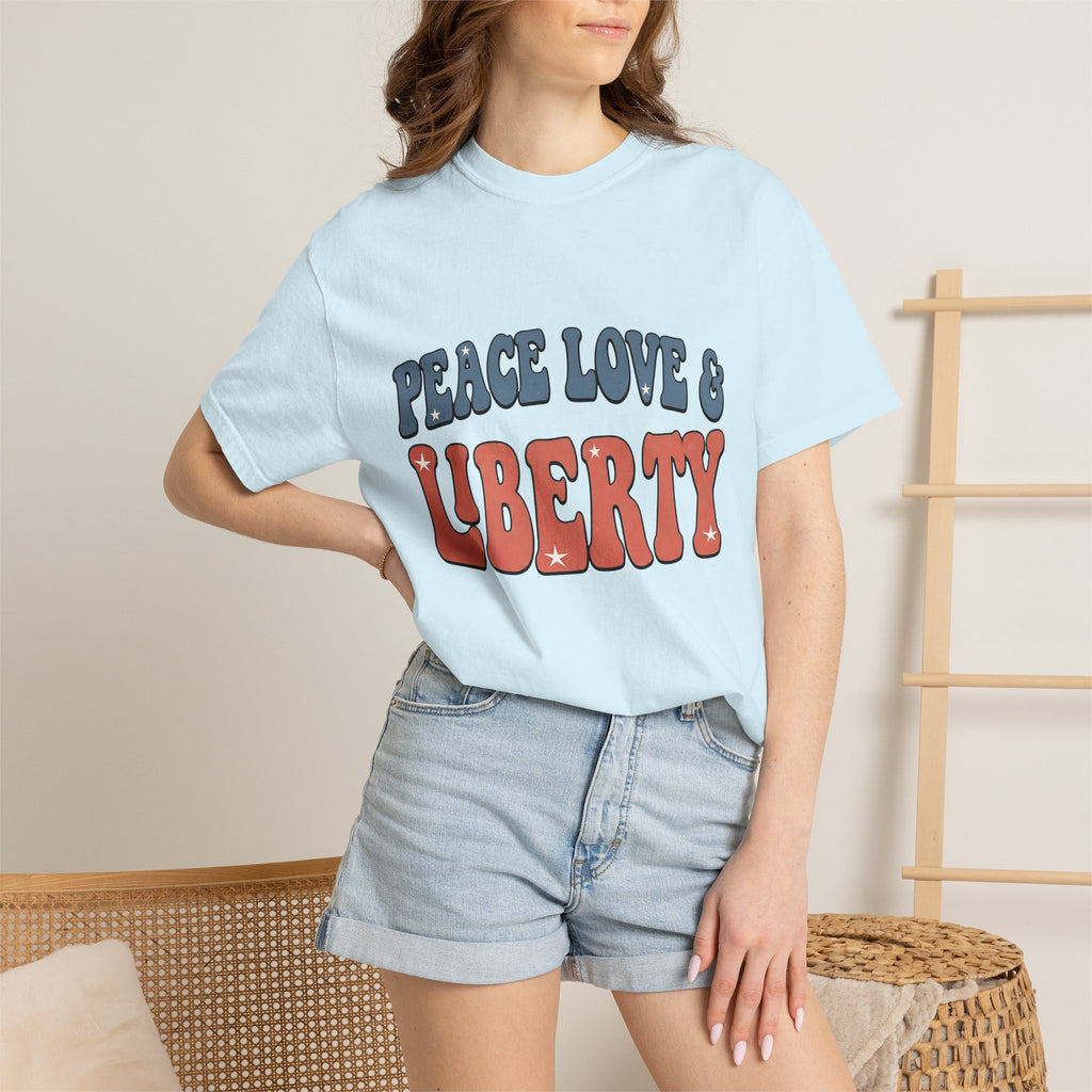 Vintage Text Design Shirt 4th Of July America Gift Women Classic Tee Typography T-Shirt Independence Fan Retro Tshirt Patriotic Graphic Hand
