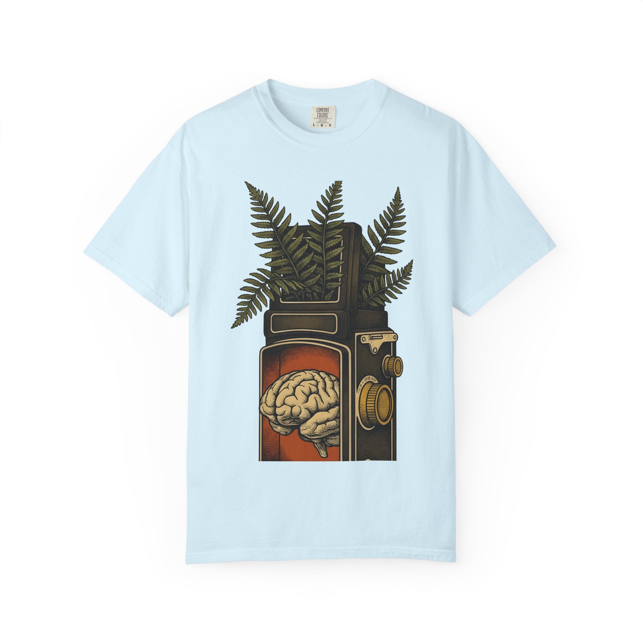 Antique Camera Mind Shirt Boho Chic Abstract Gift Women Floral Tee Vintage Camera T-Shirt Hippie Fan Bohemian Tshirt Surreal Graphic Classic