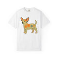 Chihuahua Blossom Shirt Dog Wildlife Gift Women Boho Chic Tee Chi Flower T-Shirt Dog Fan Animal Graphic Design Illustration Doodle Floral