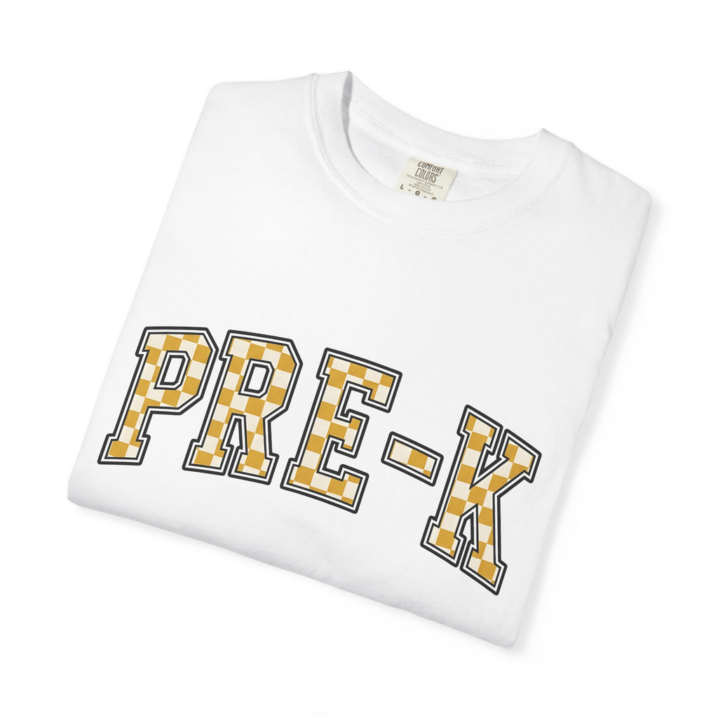 Checkerboard Letter Patches Shirt Teachers Learning Gift Women Nostalgic Tee Alphabet T-Shirt Educator Enthusiast Retro Tshirt Educational