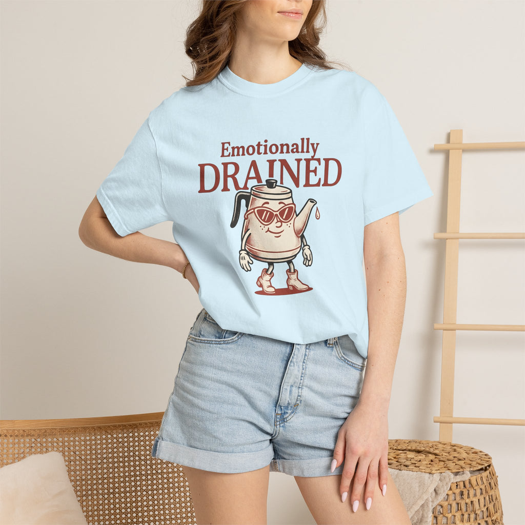 Kettle Illustration Shirt Coffee Comedy Gift Women Sketch Tee Teapot T-Shirt Coffee Fan Drawing Graphic Tshirt Outline Sunglasses Tshirt